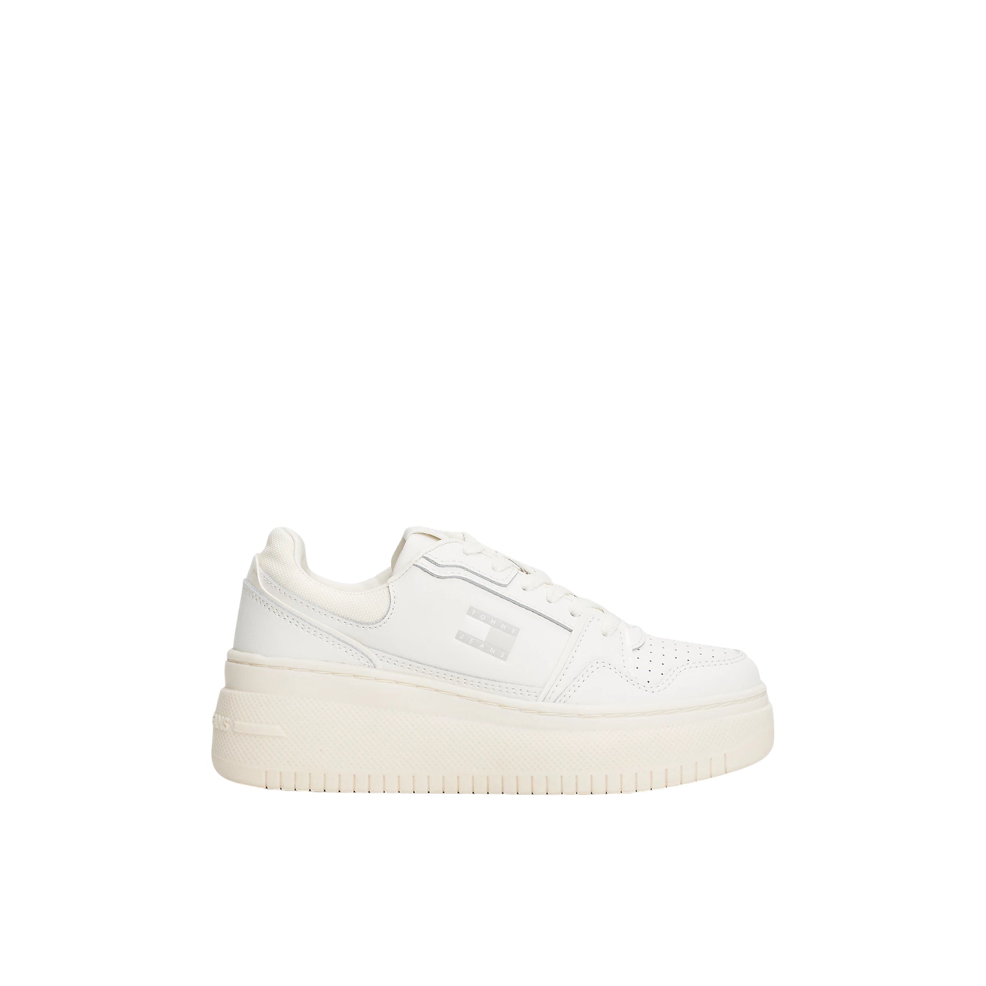Sneakers Donna con tomaia in pelle e logo laterale