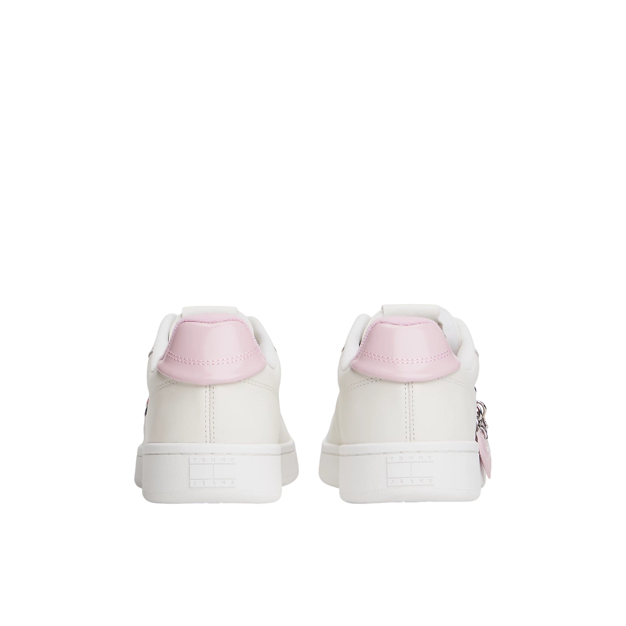 Sneakers sportive bianche Donna Archive in pelle con cuore retro
