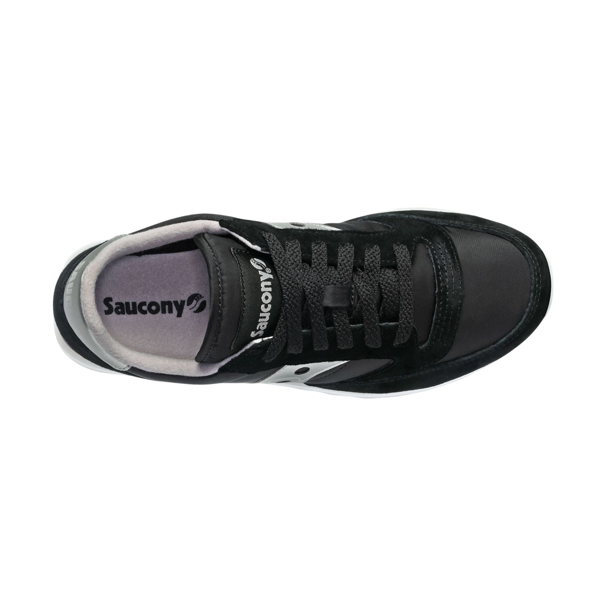 Sneakers Donna Nera in nylon e camoscio con iconico logo Argento