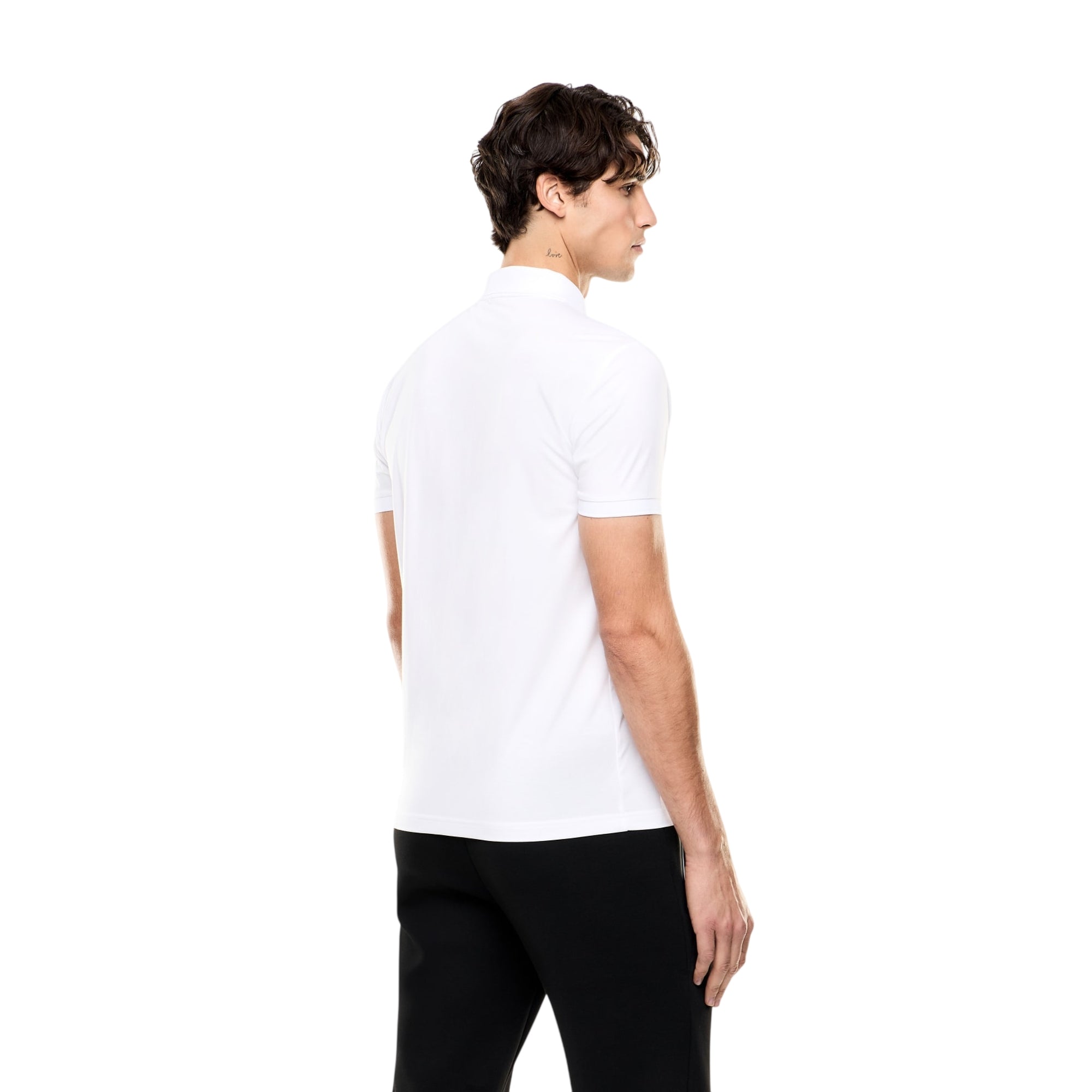 Polo Uomo elasticizzata con zip e logo scudo