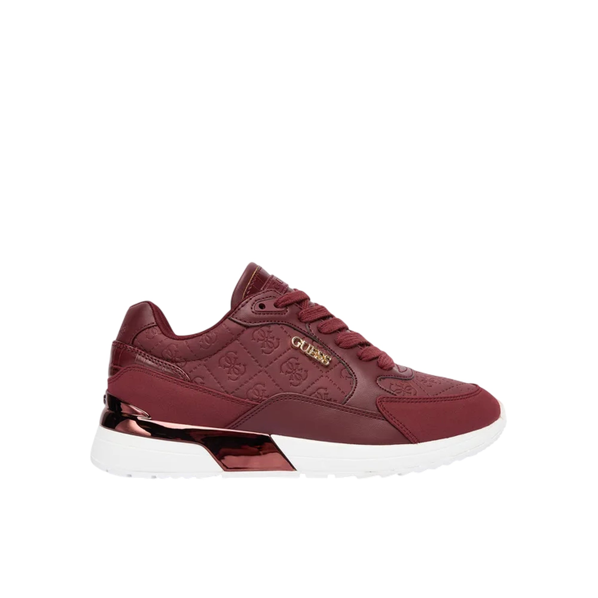 Sneakers Donna con logo inciso Bordeaux