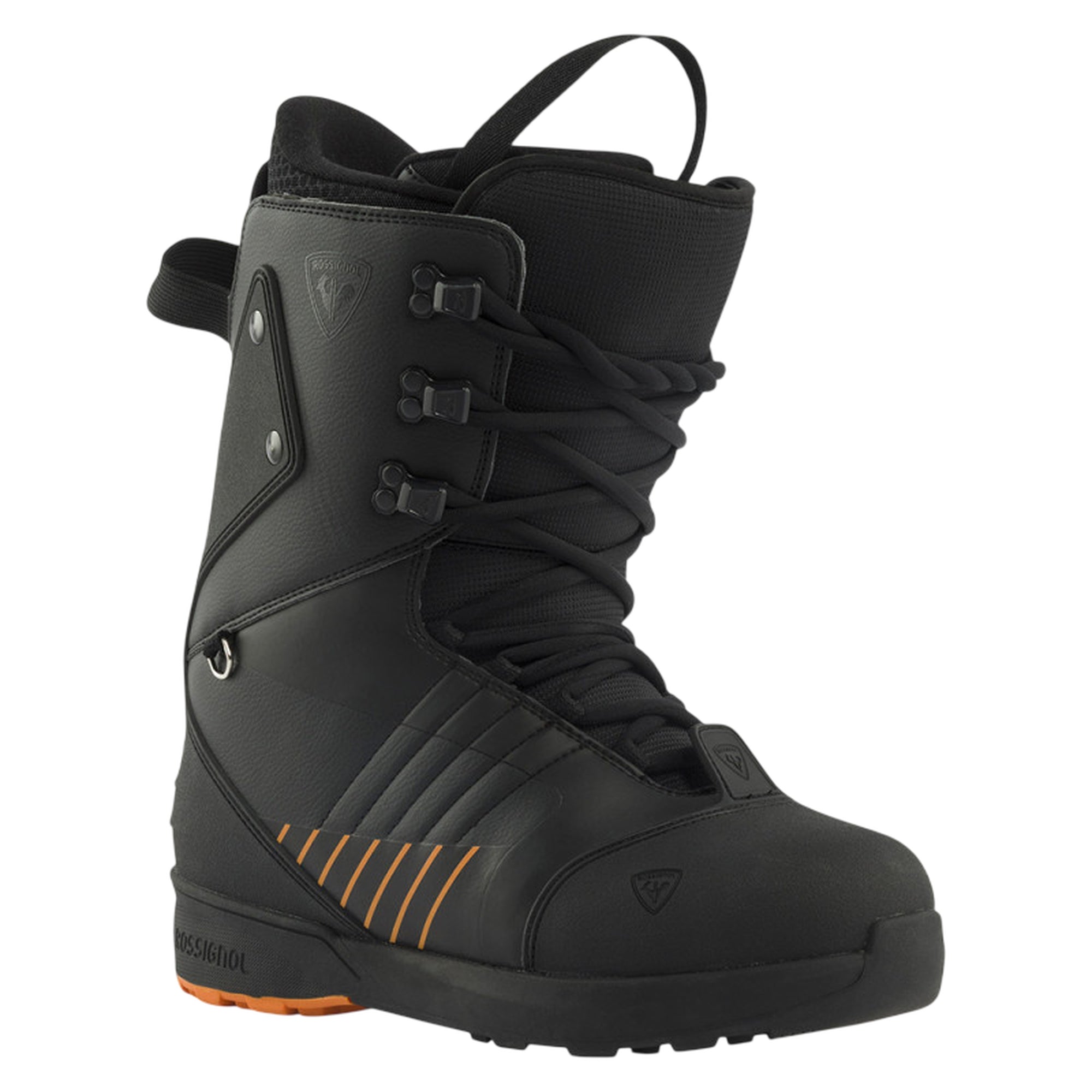 Scarpone Uomo da snowboard Nero, con cinghie in velcro