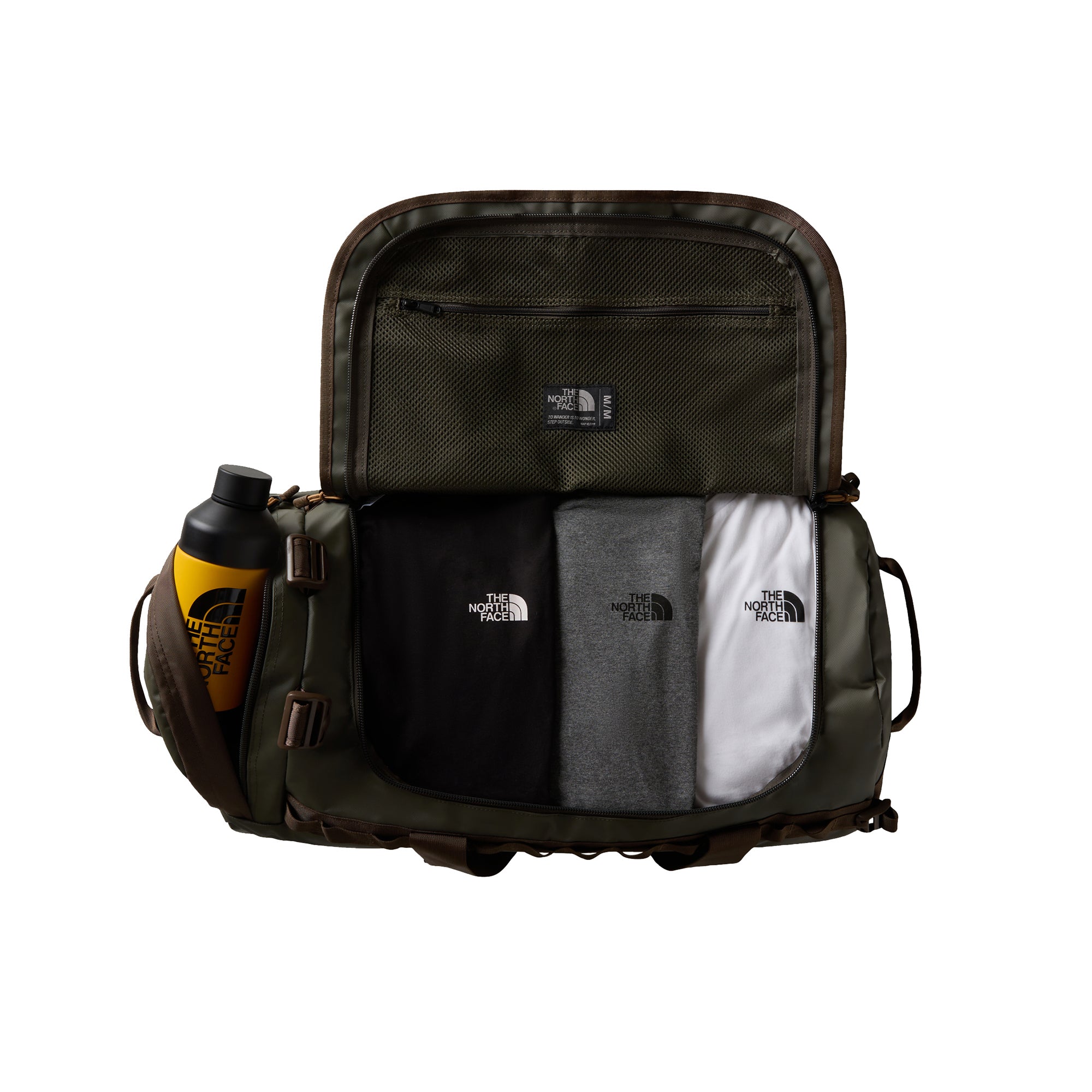 Borsone Unisex Base Camp Duffel M con spallacci regolabili ed una capienza di 71 litri