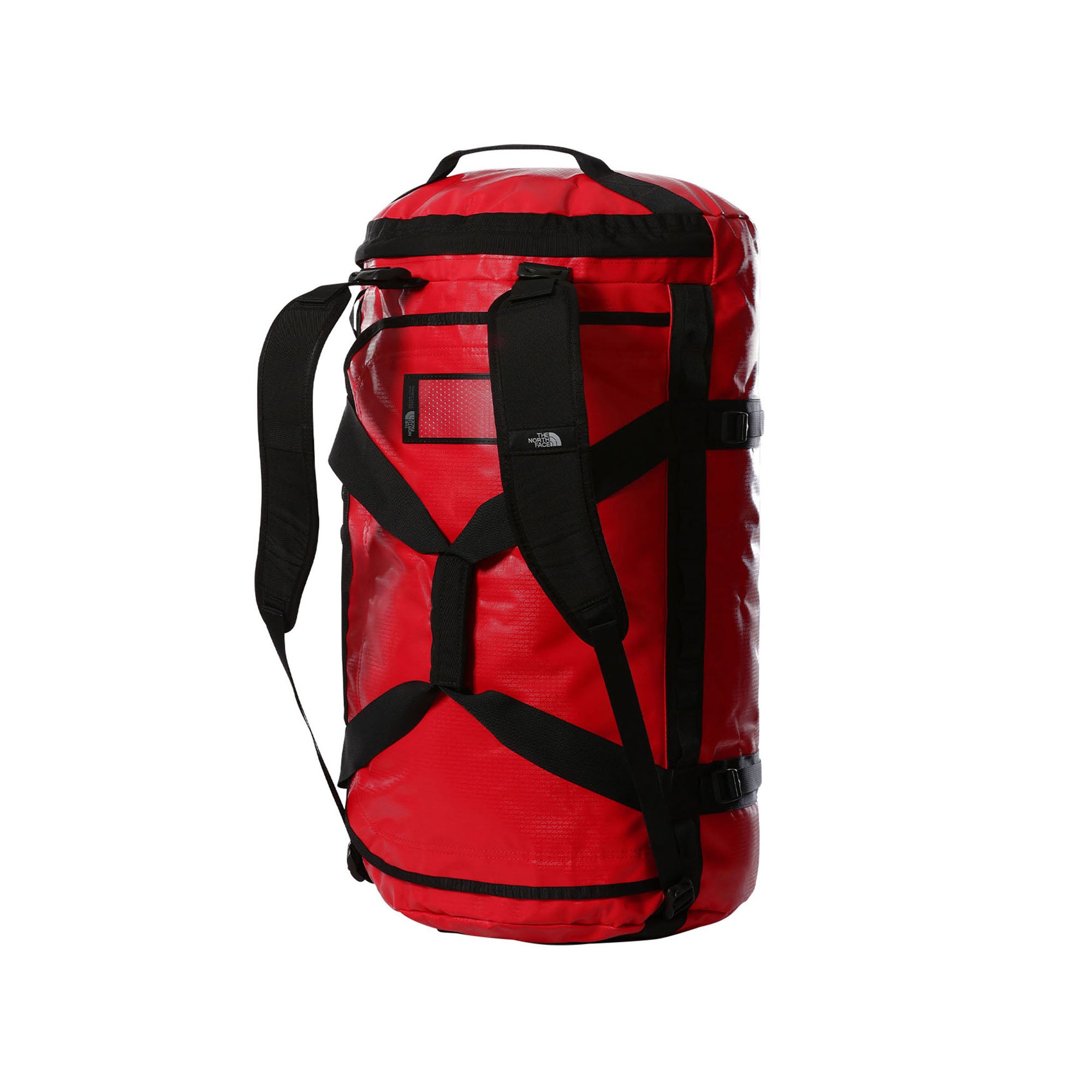 Borsone Unisex Duffel Base Camp L Rosso, con chiusura a D e capienza 95 litri