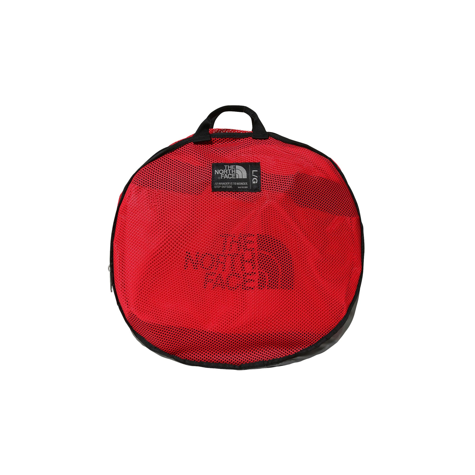 Borsone Unisex Duffel Base Camp L Rosso, con chiusura a D e capienza 95 litri