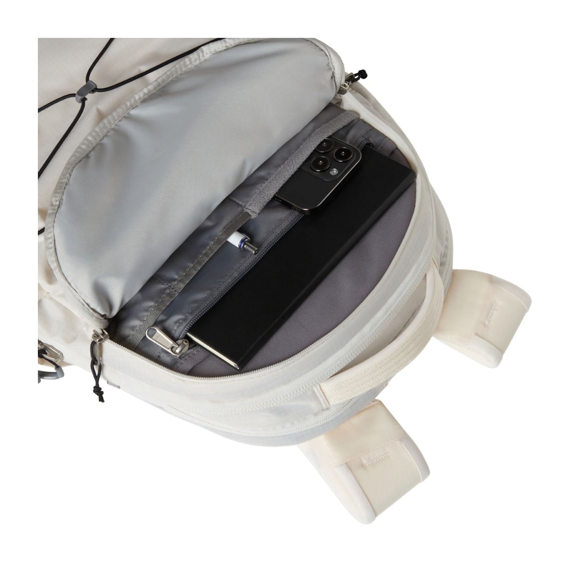 Zaino Unisex Borealis, Bianco, con logo ricamato e tasca per laptop