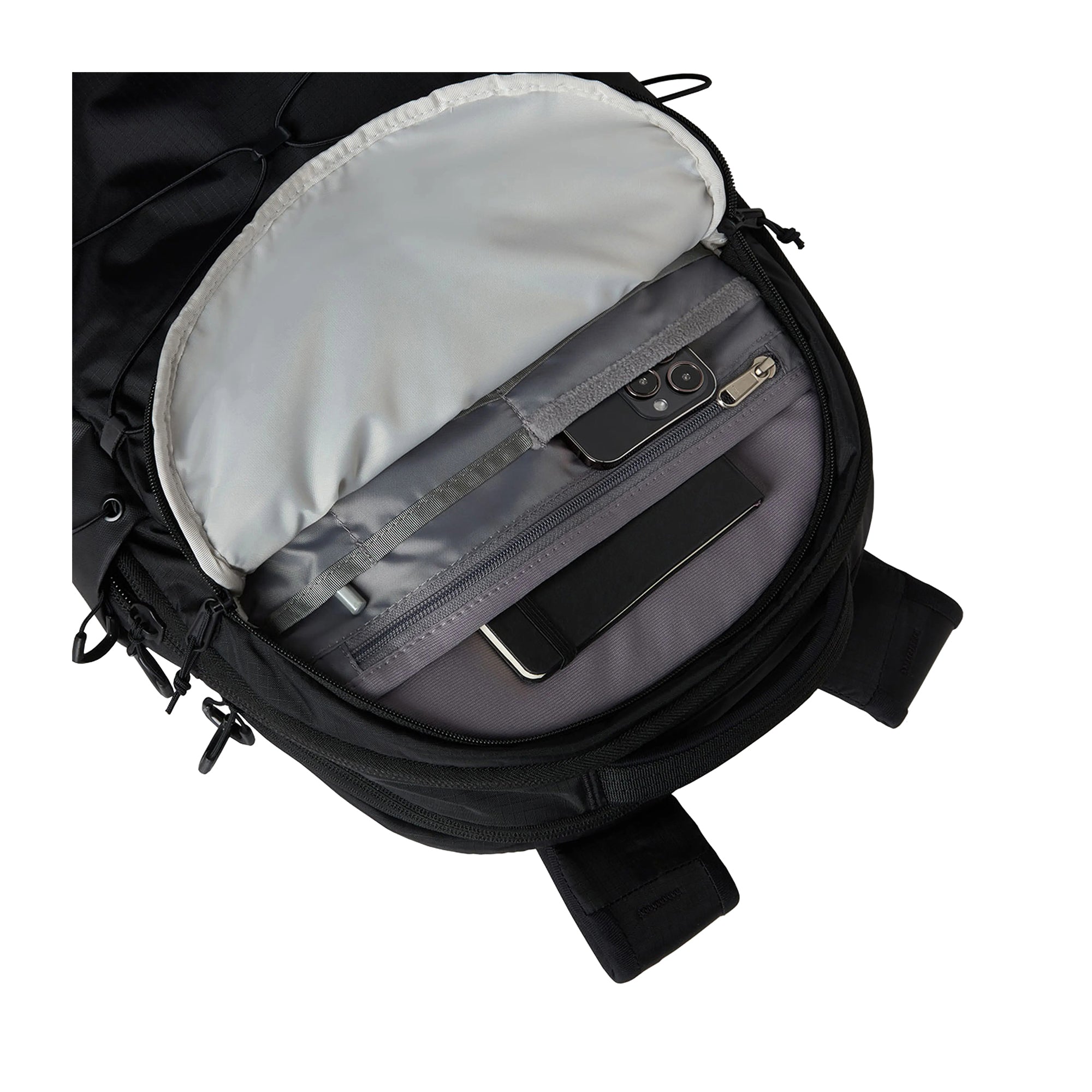 Zaino Unisex Borealis, Nero, con logo ricamato e capienza 28 litri