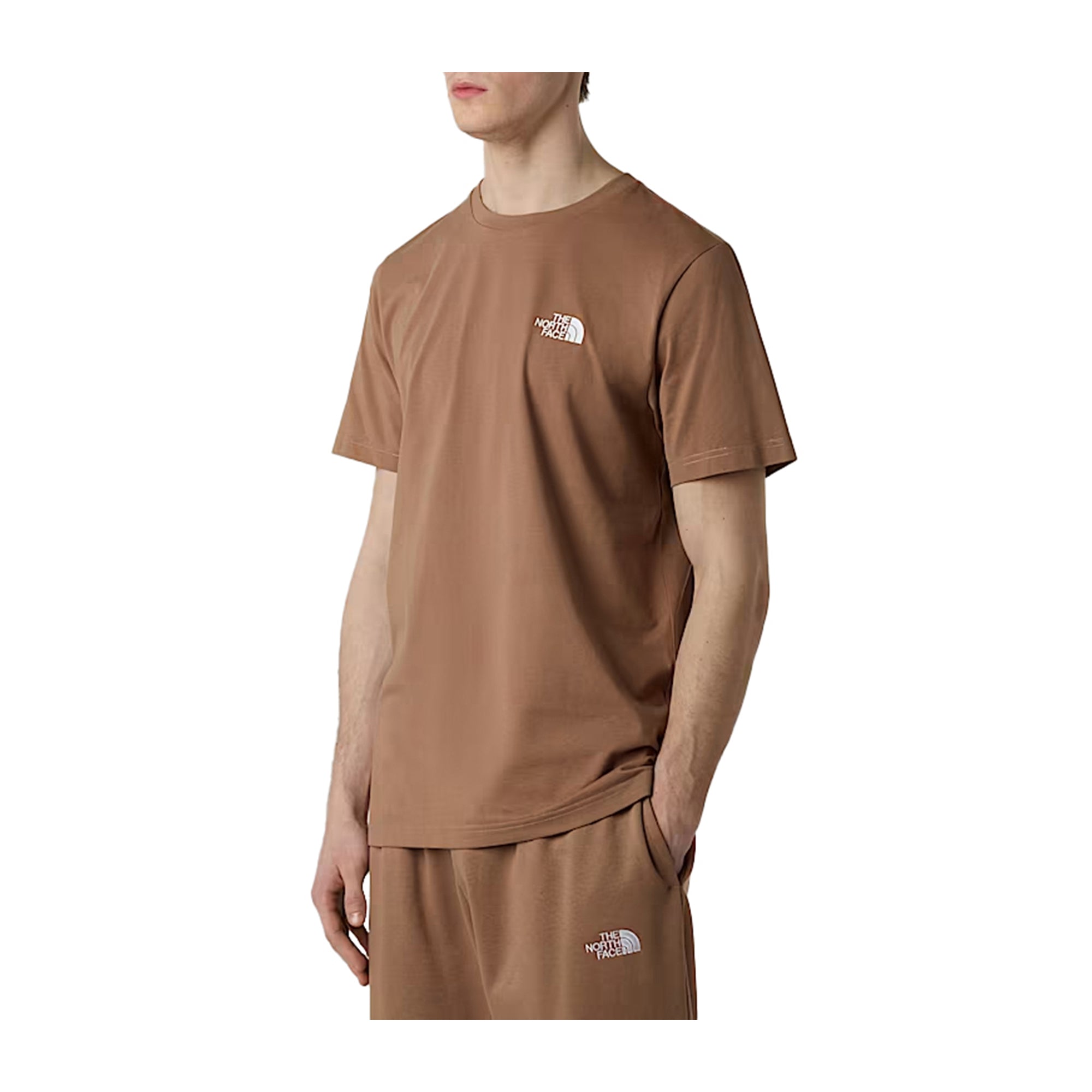 T-shirt Uomo Simple Dome con doppia stampa logo bianca