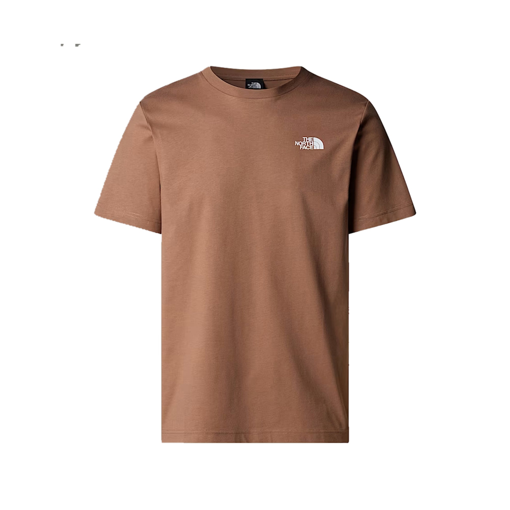 T-shirt Uomo Marrone con stampa Box logo e micro logo sul petto