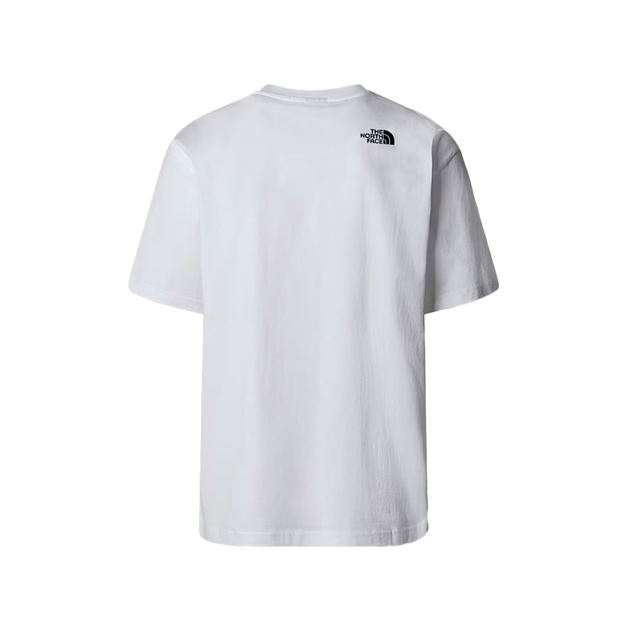 T-shirt Uomo in cotone Bianco, con doppio logo ricamato e spalle scese