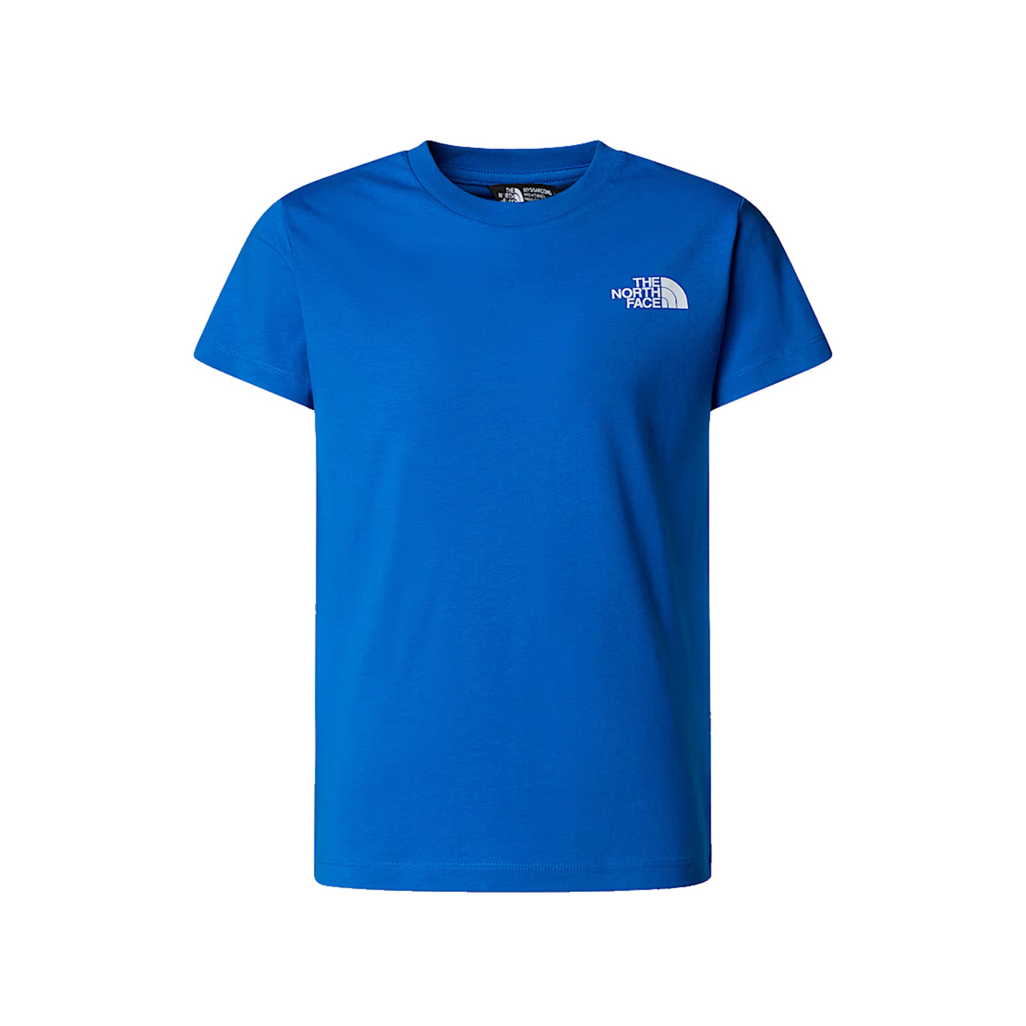 T-shirt Ragazzo Blu Royal a girocollo, con box logo posteriore