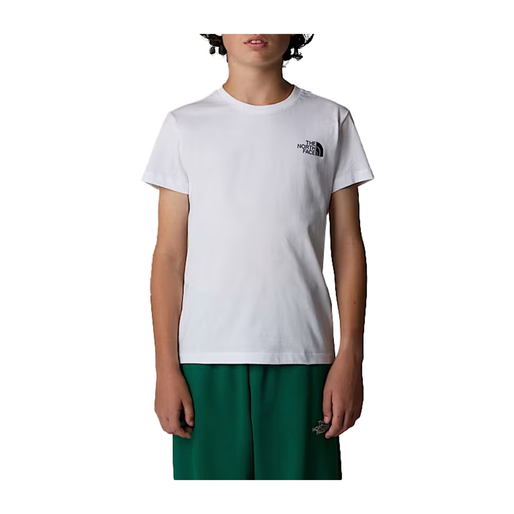 T-shirt Ragazzo in cotone Bianco, con box logo e maniche corte