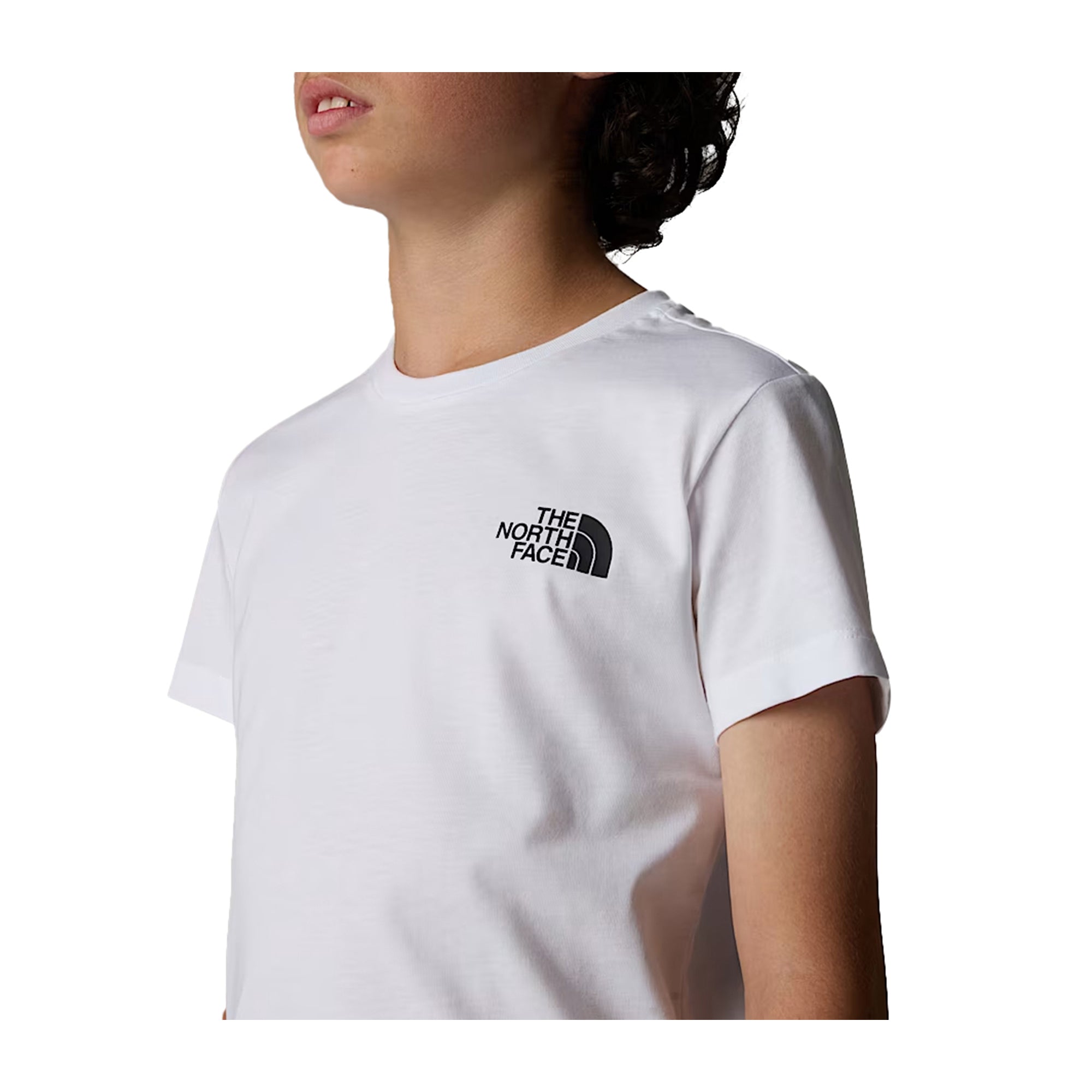 T-shirt Ragazzo in cotone Bianco, con box logo e maniche corte
