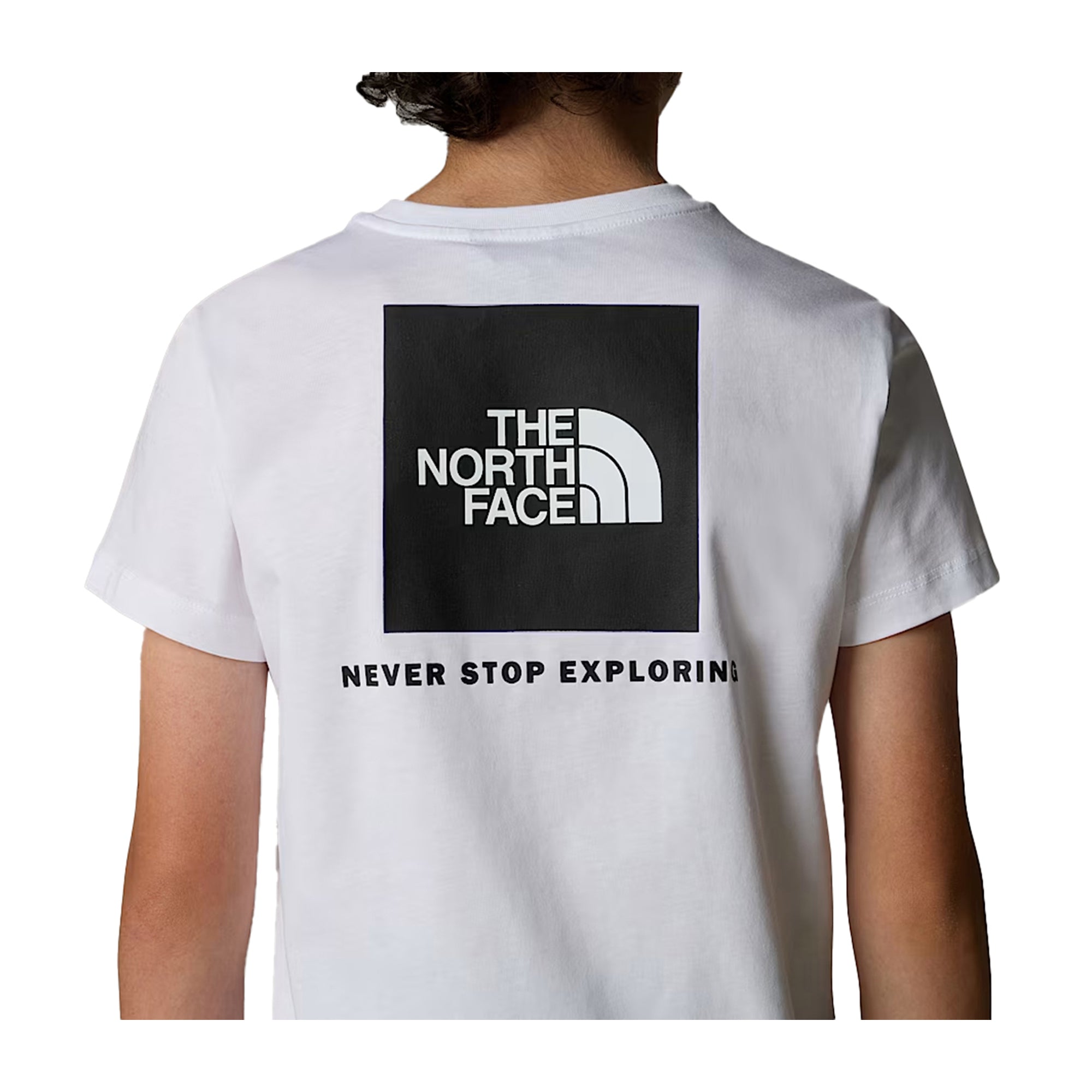 T-shirt Ragazzo in cotone Bianco, con box logo e maniche corte