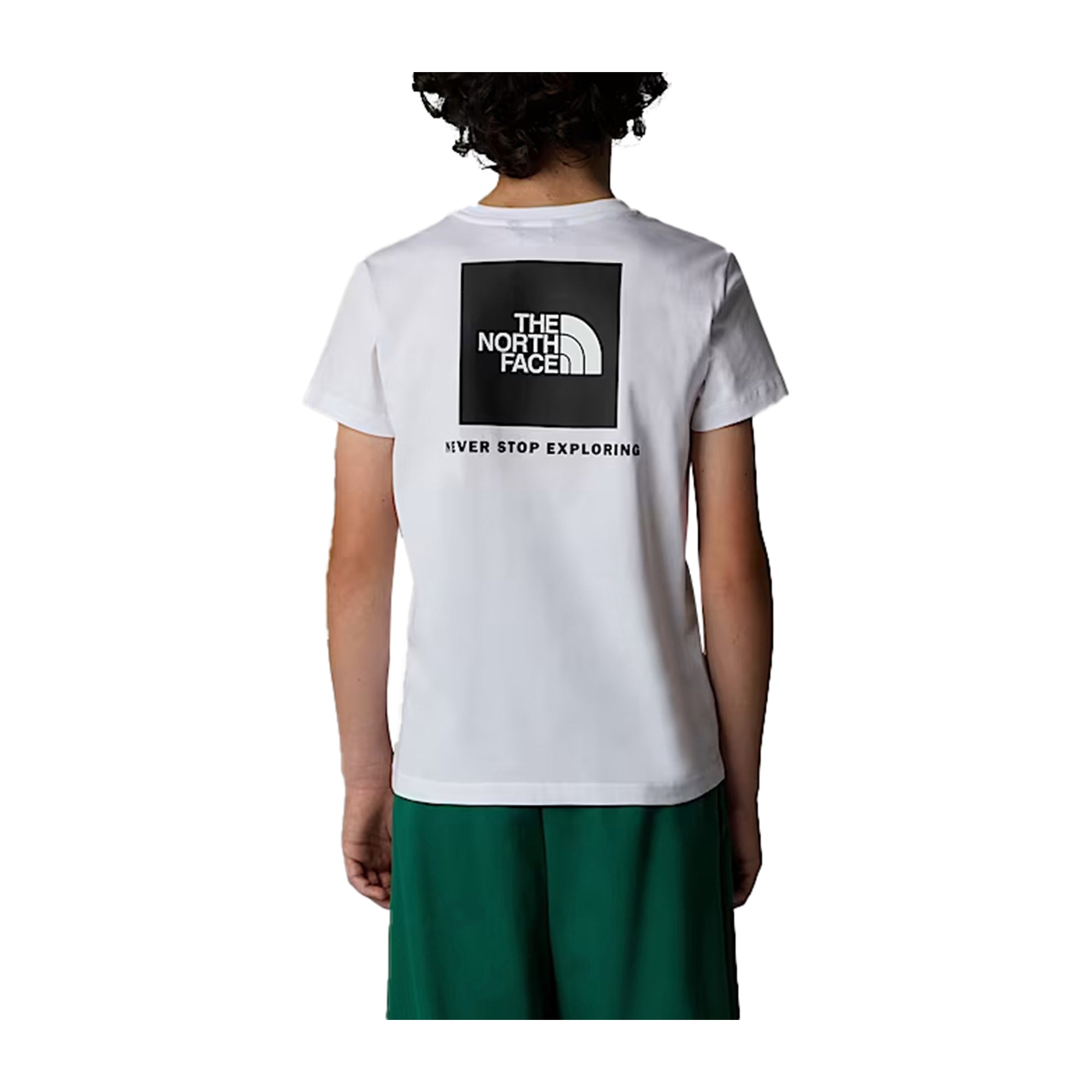 T-shirt Ragazzo in cotone Bianco, con box logo e maniche corte