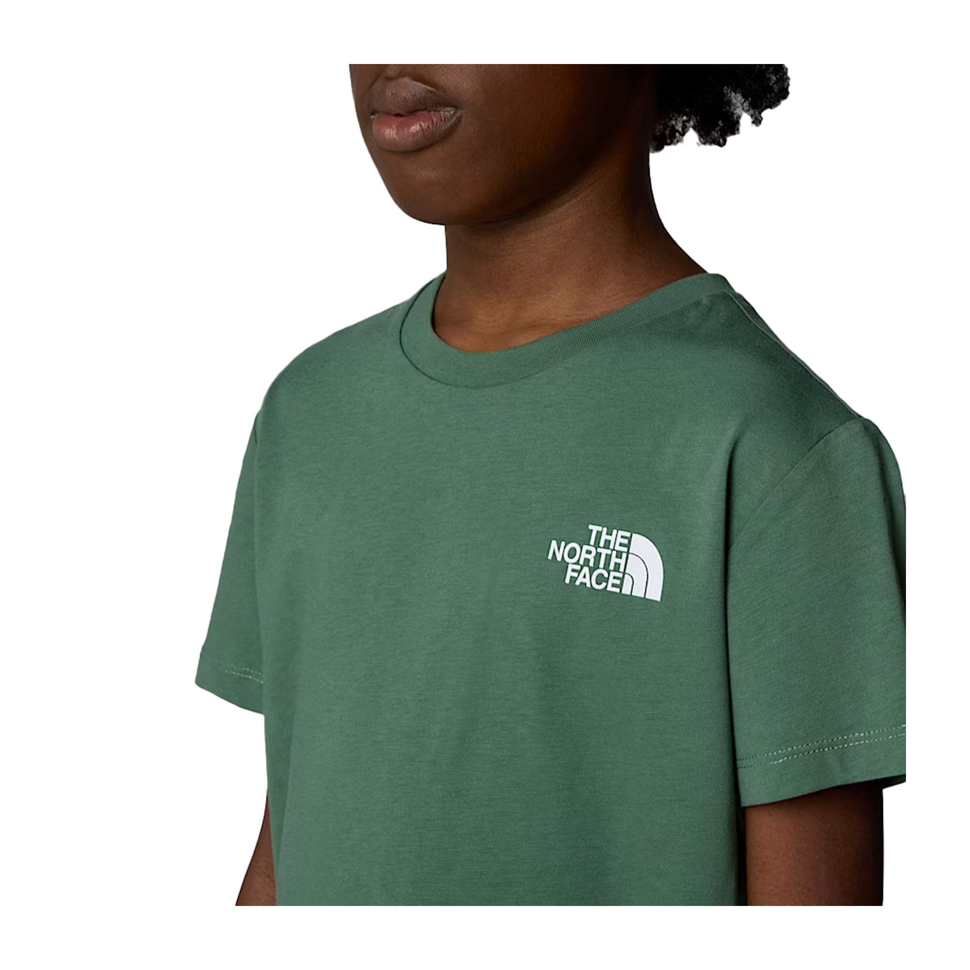 T-shirt Ragazzo a tinta unita, con box logo posteriore e micro logo sul petto