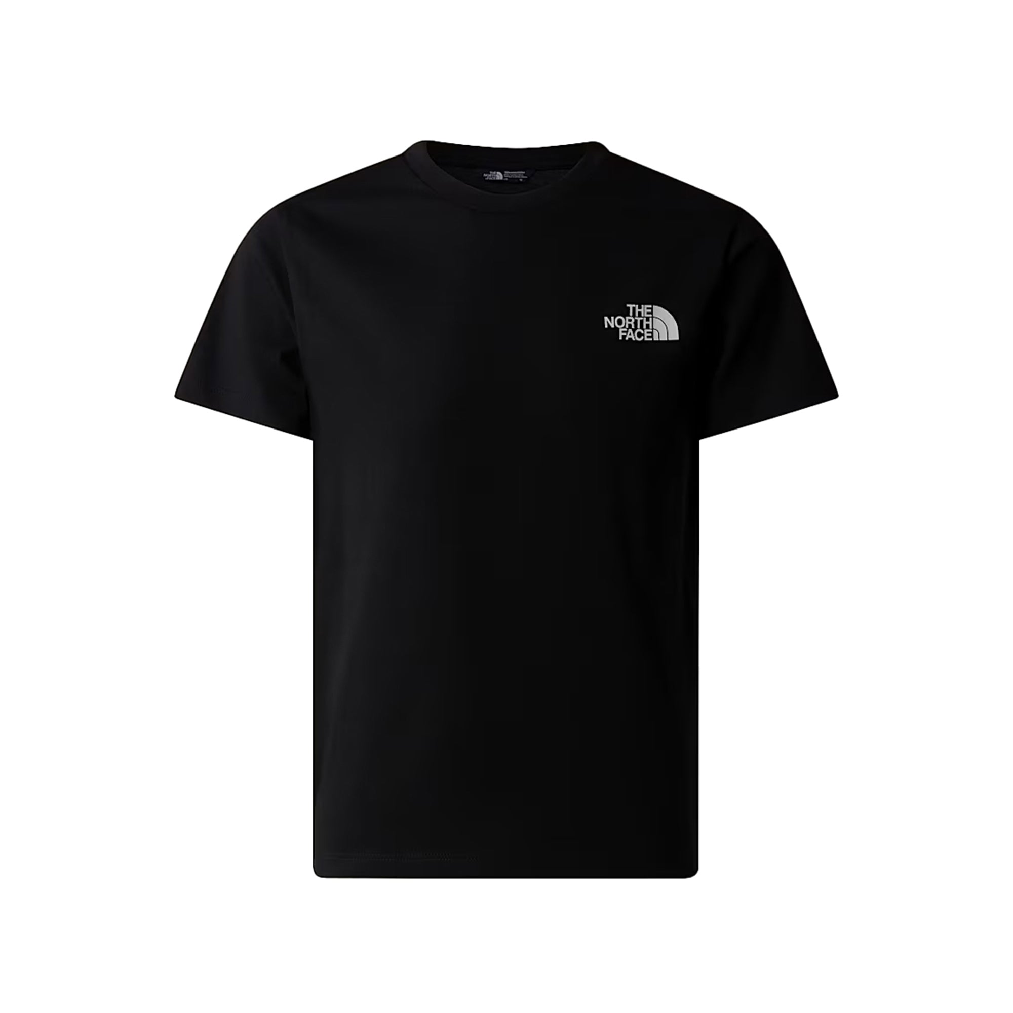 T-shirt Junior in cotone Nero, con doppia stampa logo e girocollo