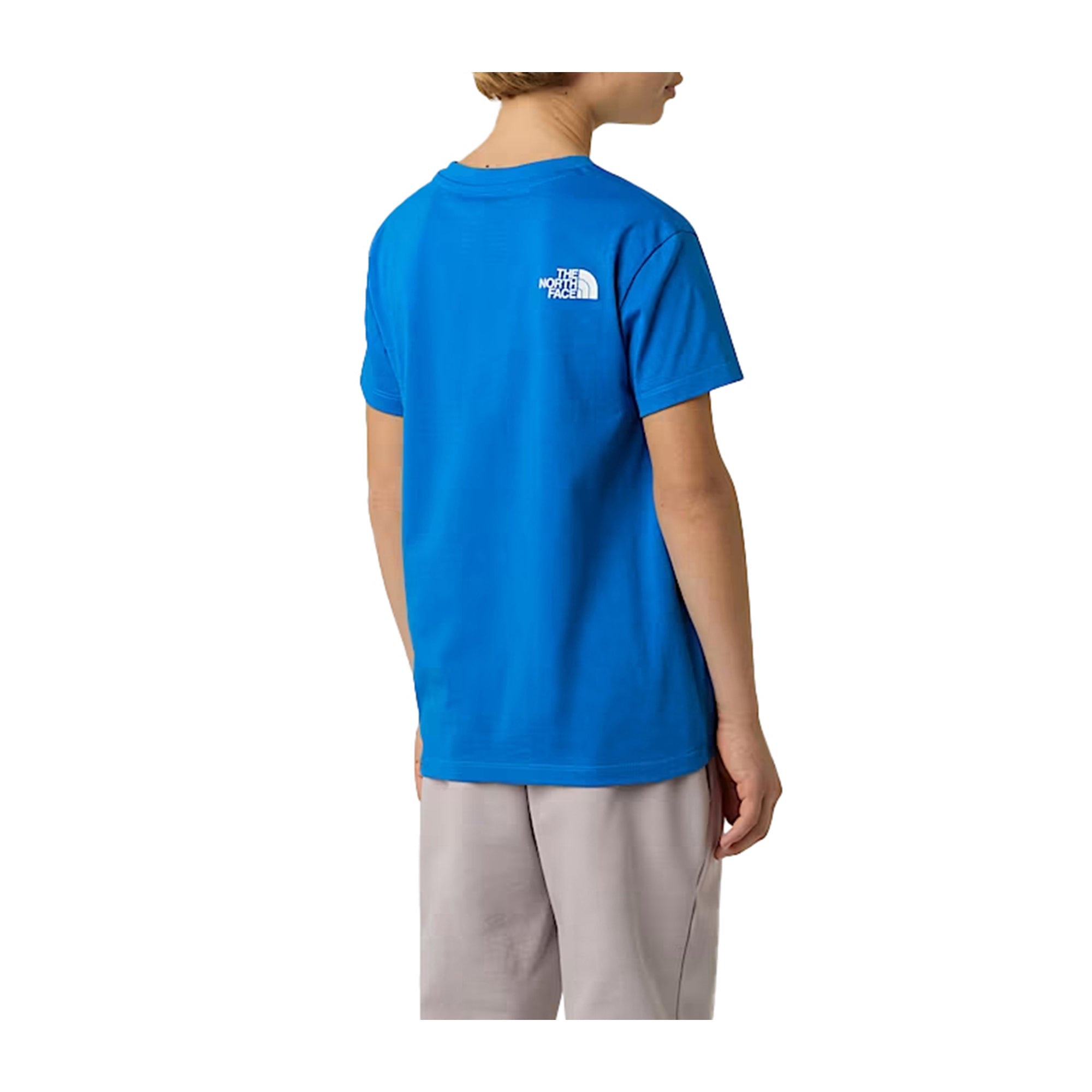 T-shirt Junior Blu Royal, Simple Dome con doppia stampa logo