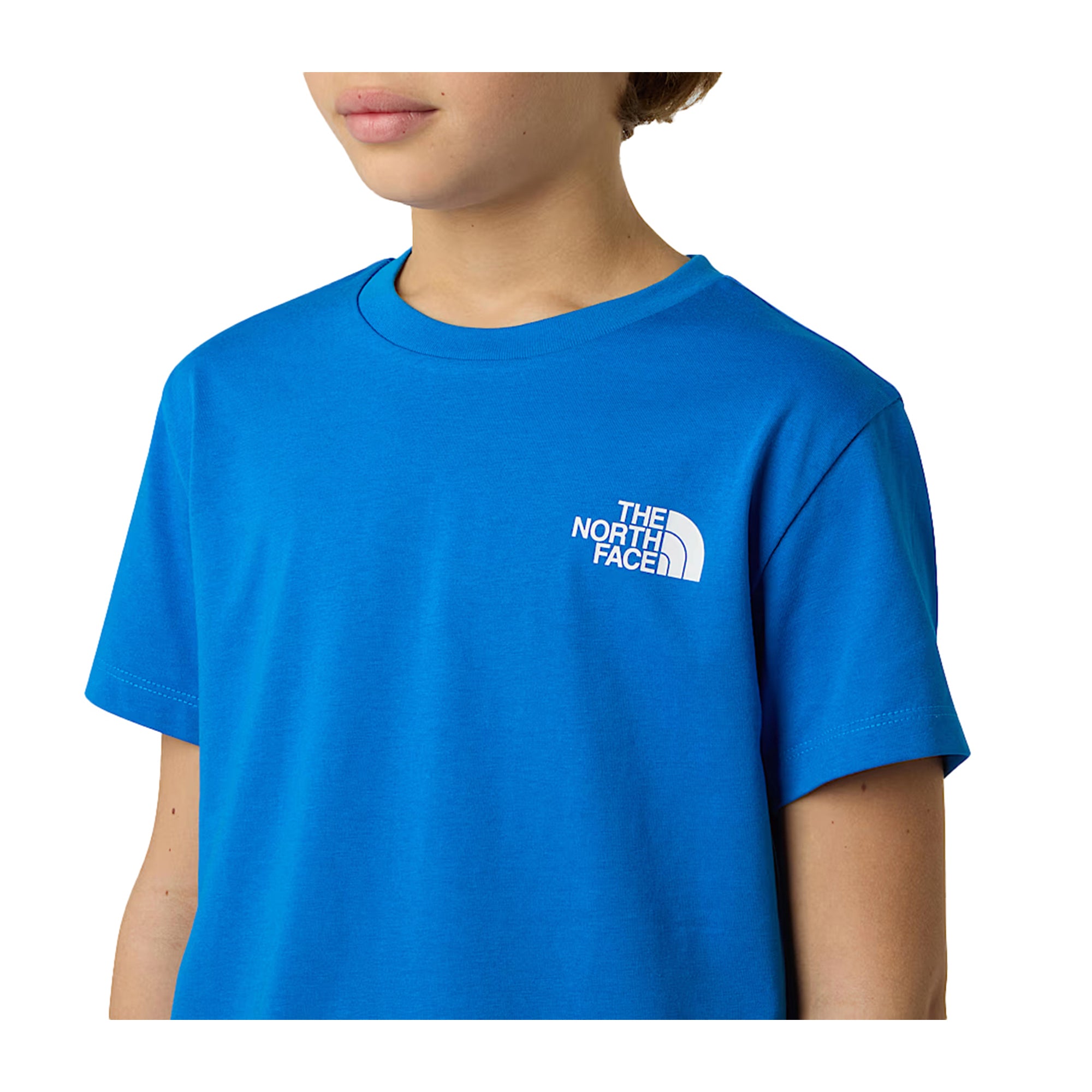 T-shirt Junior Blu Royal, Simple Dome con doppia stampa logo