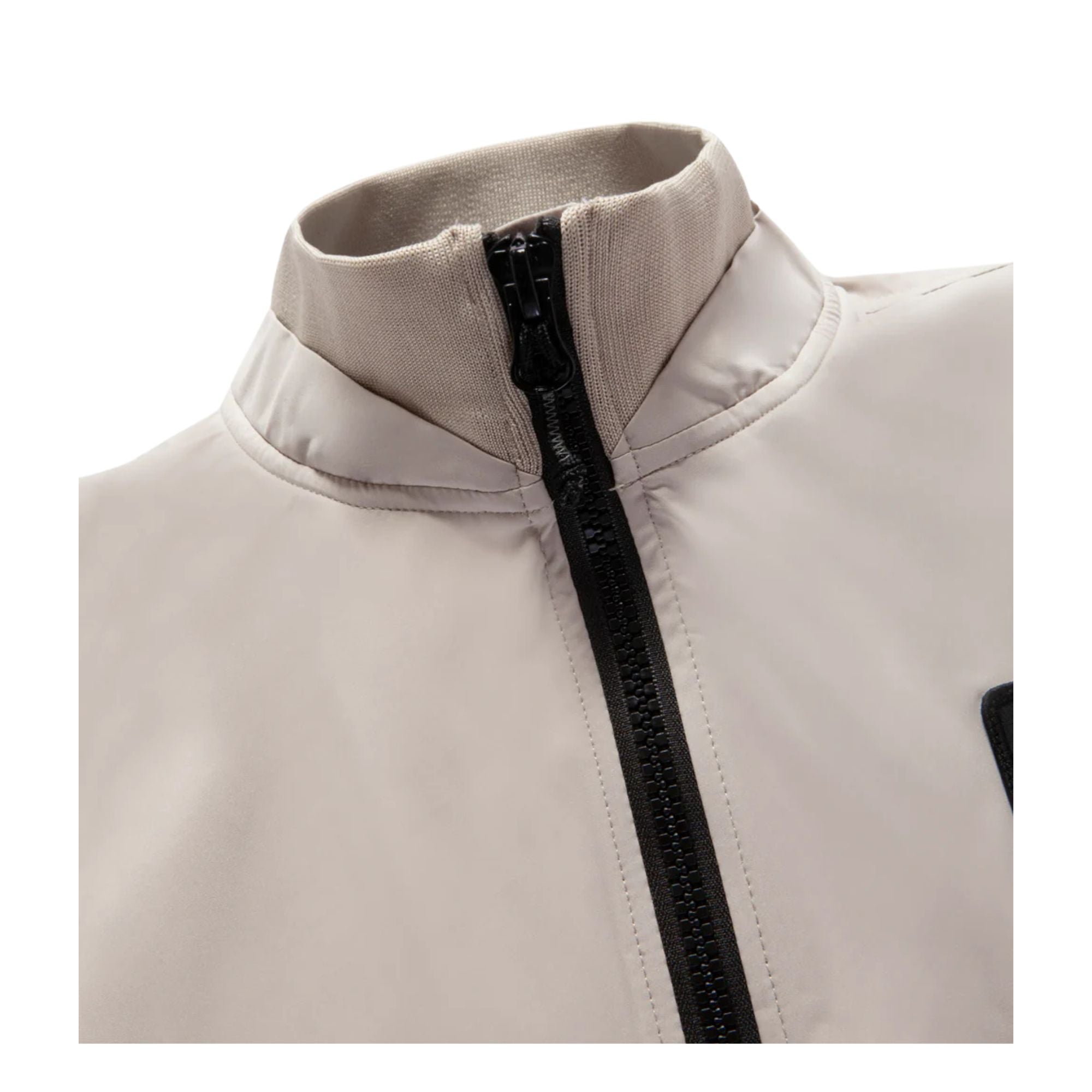 Gilet Uomo Eric Vest opaco Beige dettaglio collo