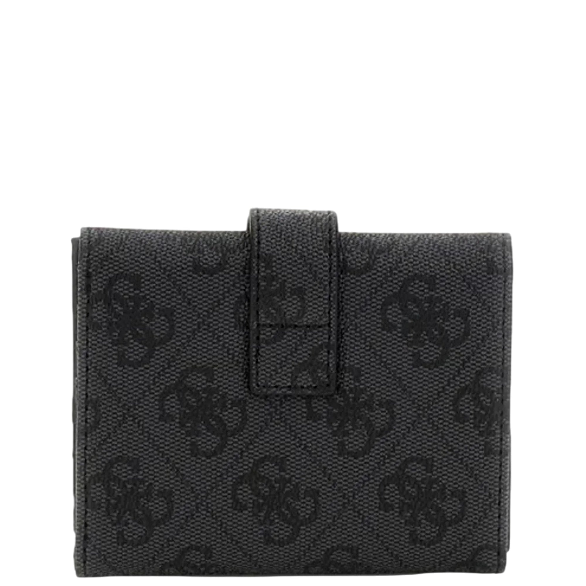 Portafoglio mini Donna con logo all over Nero retro