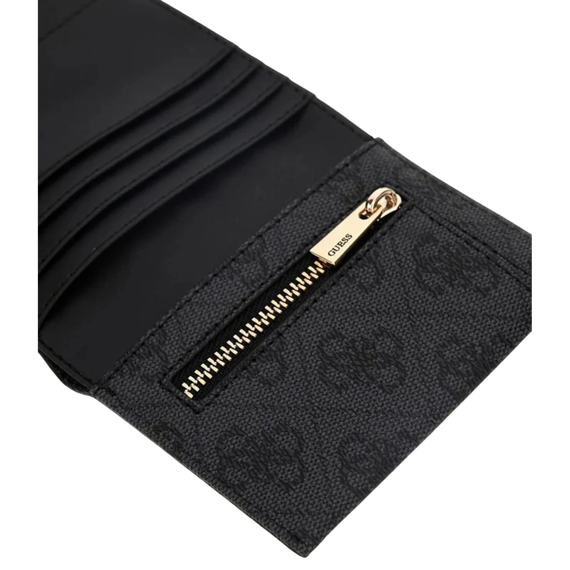 Portafoglio mini Donna con logo all over Nero