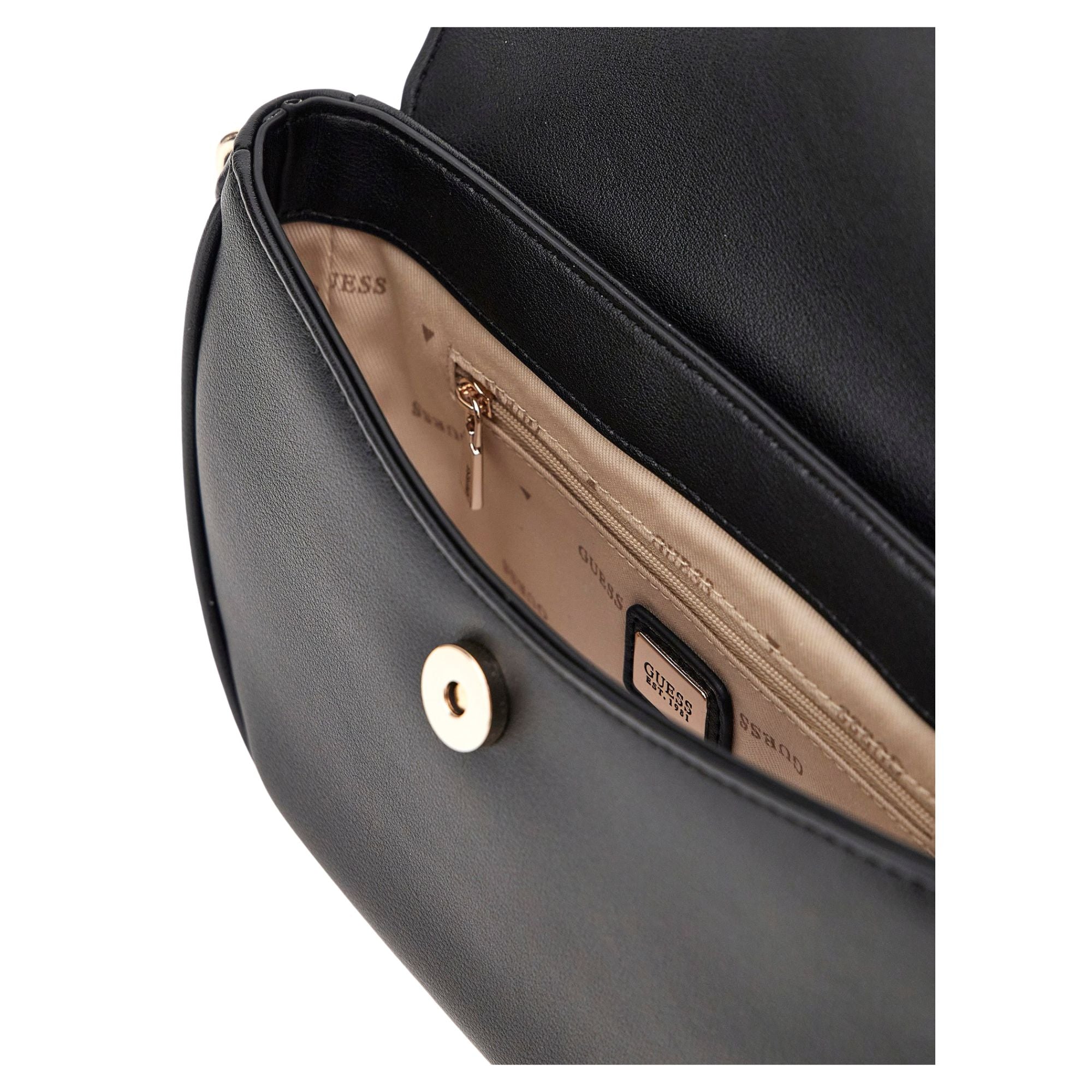 Guess Borsa a tracolla Donna Cerelia Flap Nera interno