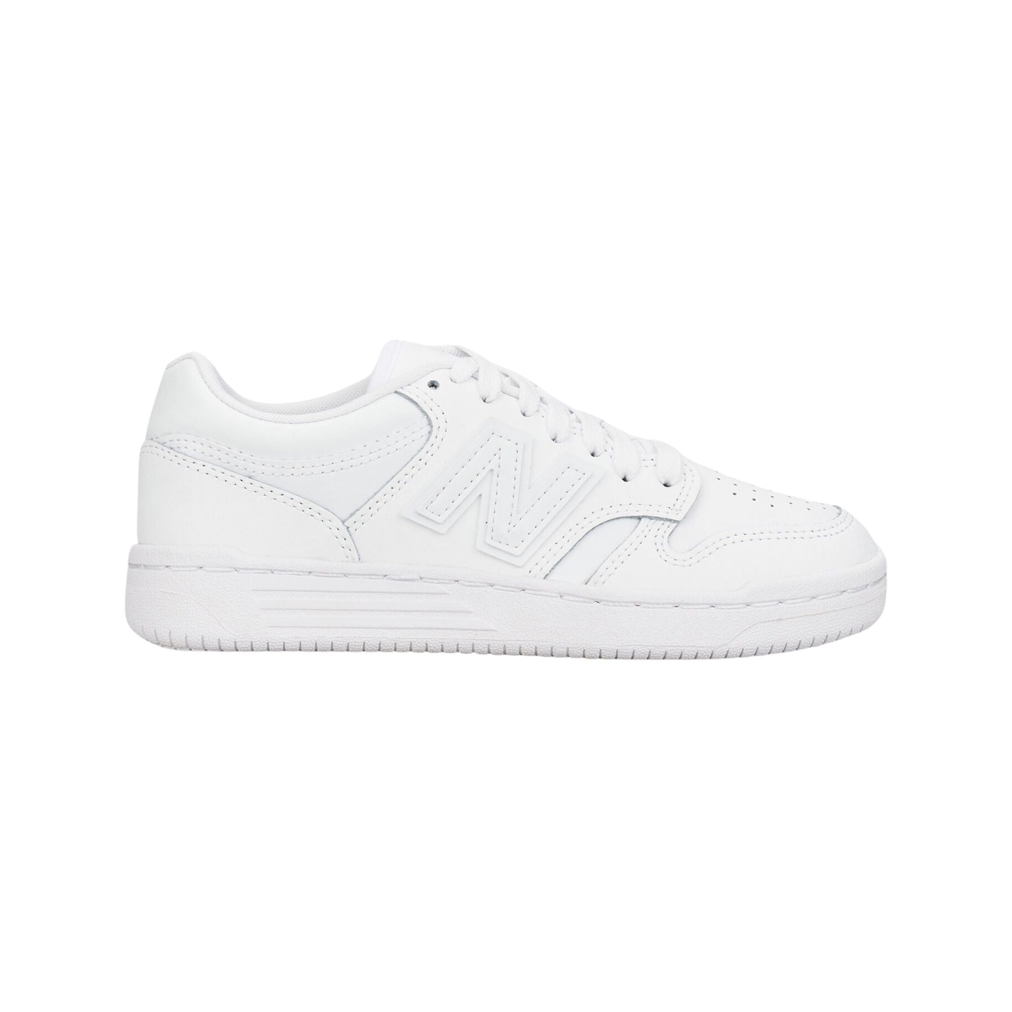 Sneakers Junior con punta tonda traforata e logo in tono colore