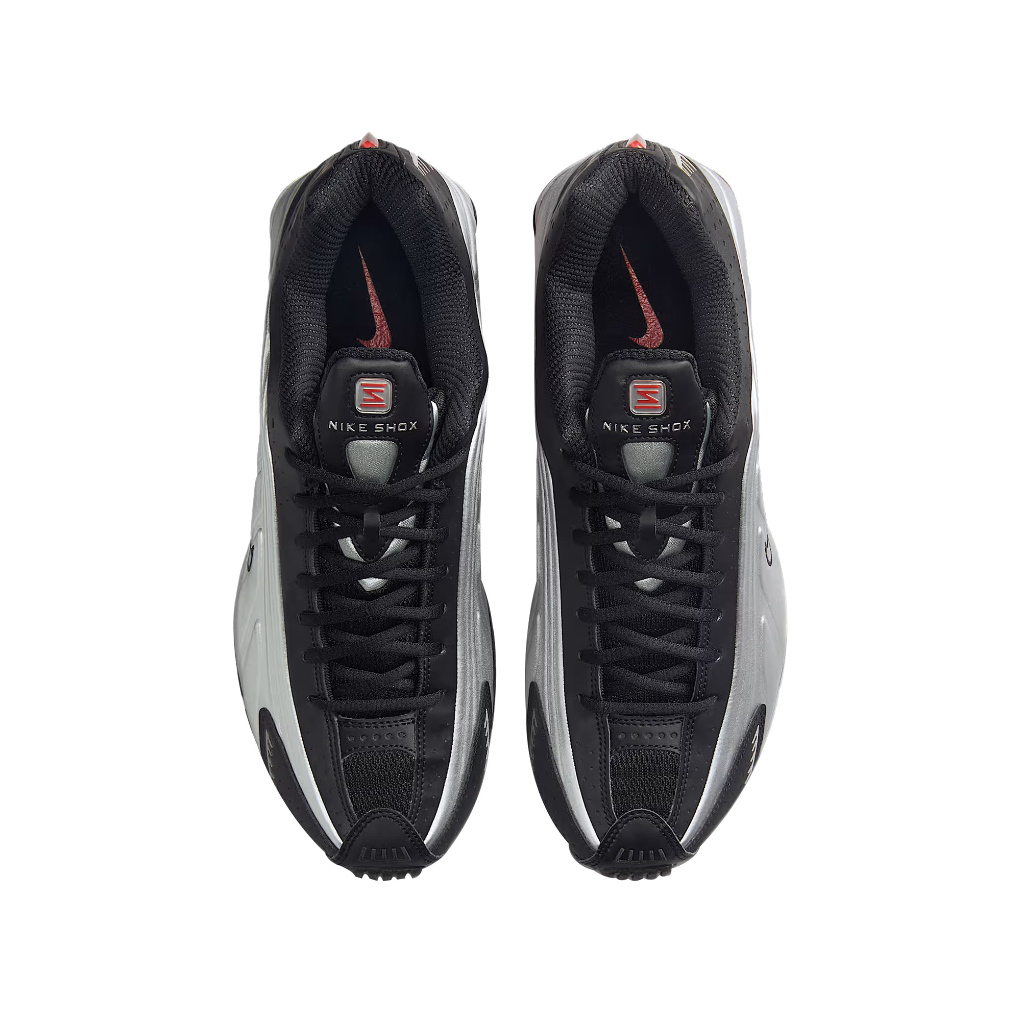 Sneakers Uomo Shox R4 Argentata, con molle e logo laterale