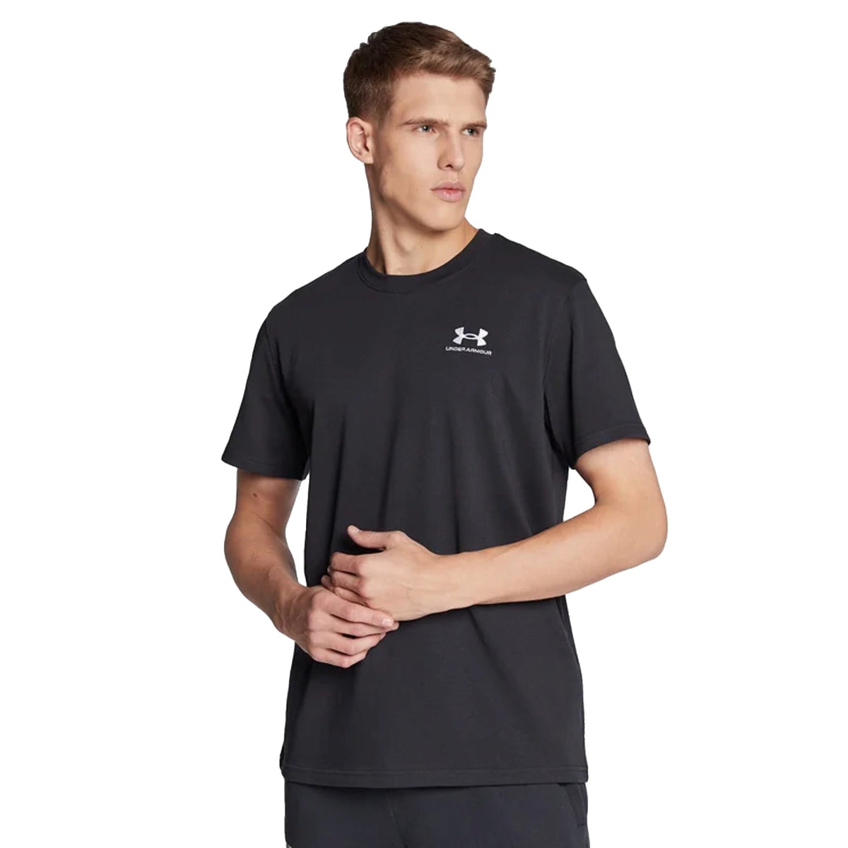 T-shirt sportiva Uomo Heavyweight Nero modello frontale