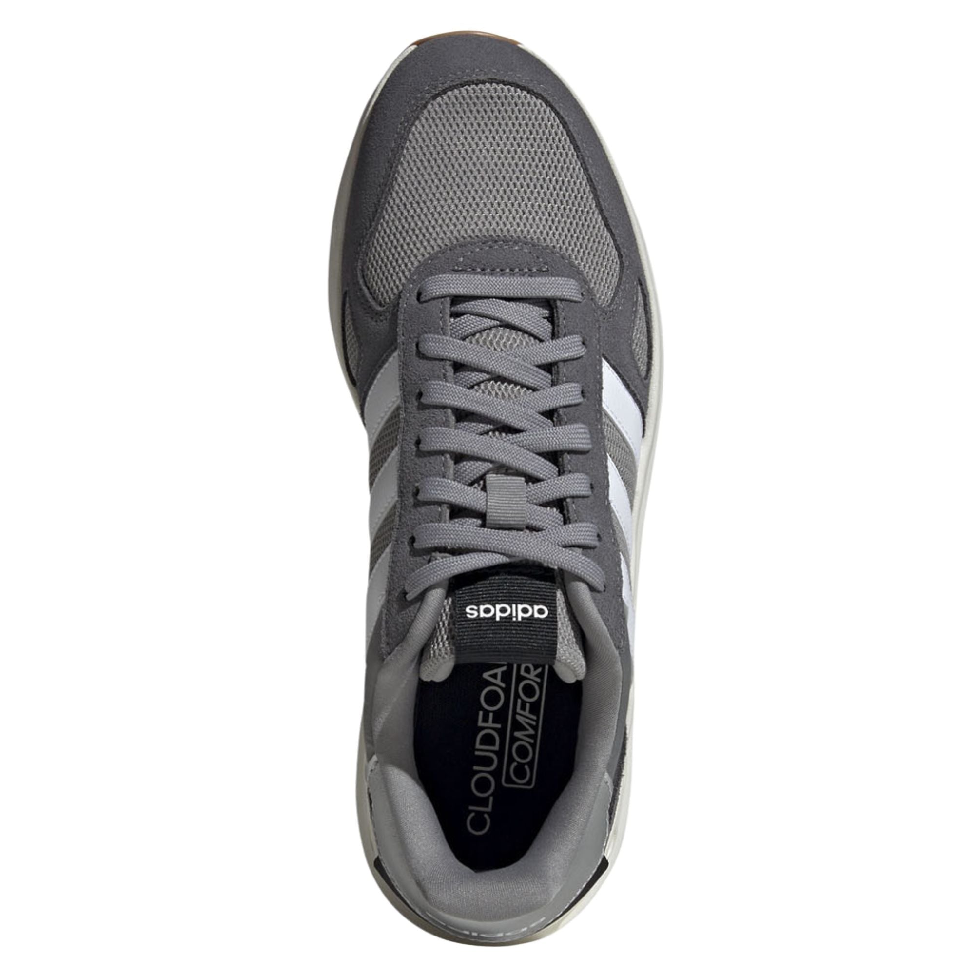 Sneakers Uomo Grigia, modello Run 84, in pelle e tessuto
