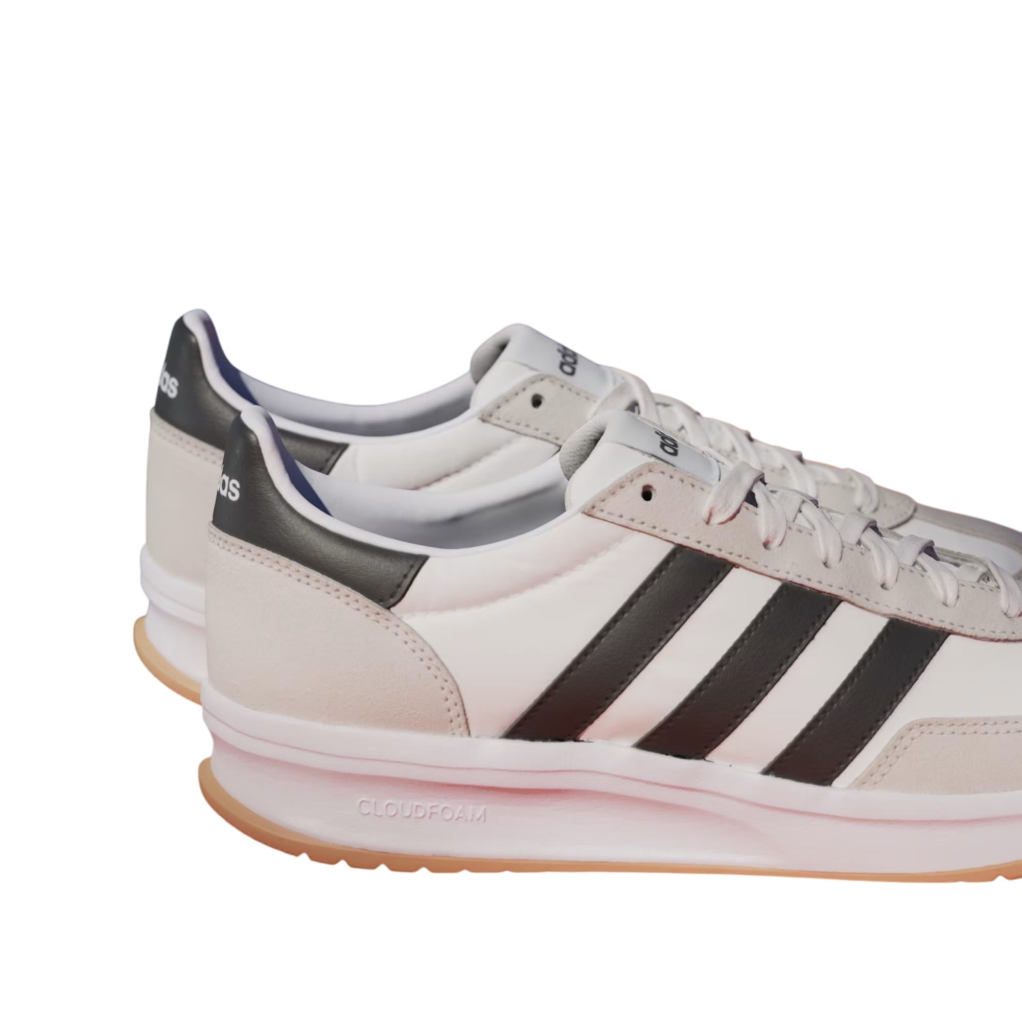 Sneakers Uomo, RUN 70s 2.0, con tomaia in tessuto Bianco ed iconiche 3 stripes Nere