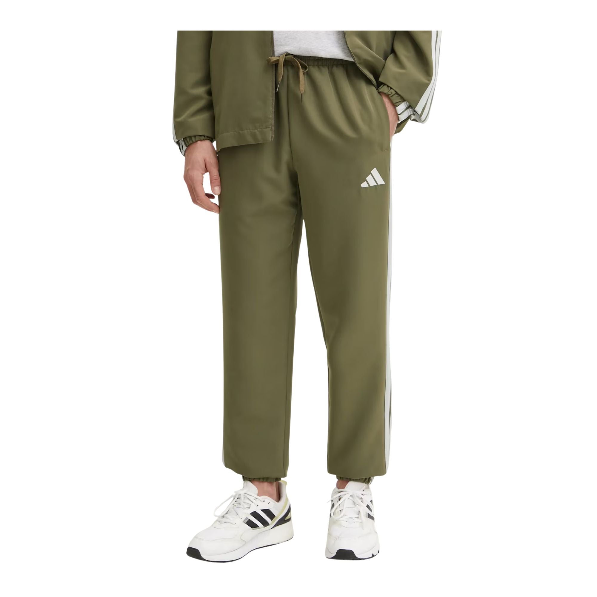 Tuta Uomo Verde, con elastico sul fondo e felpa full zip