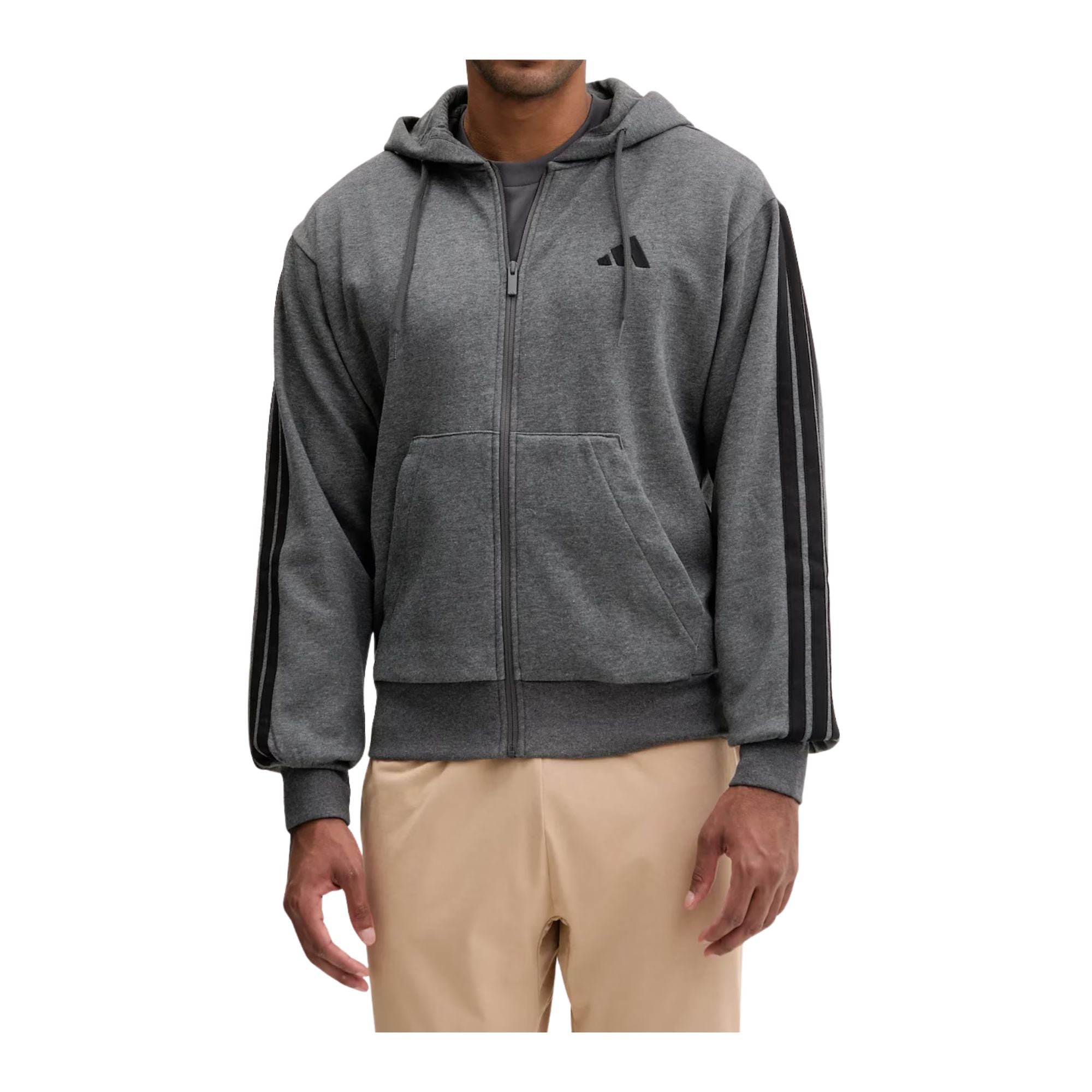 Felpa Uomo Essentials Grigio/Nera Adidas Noi Sport