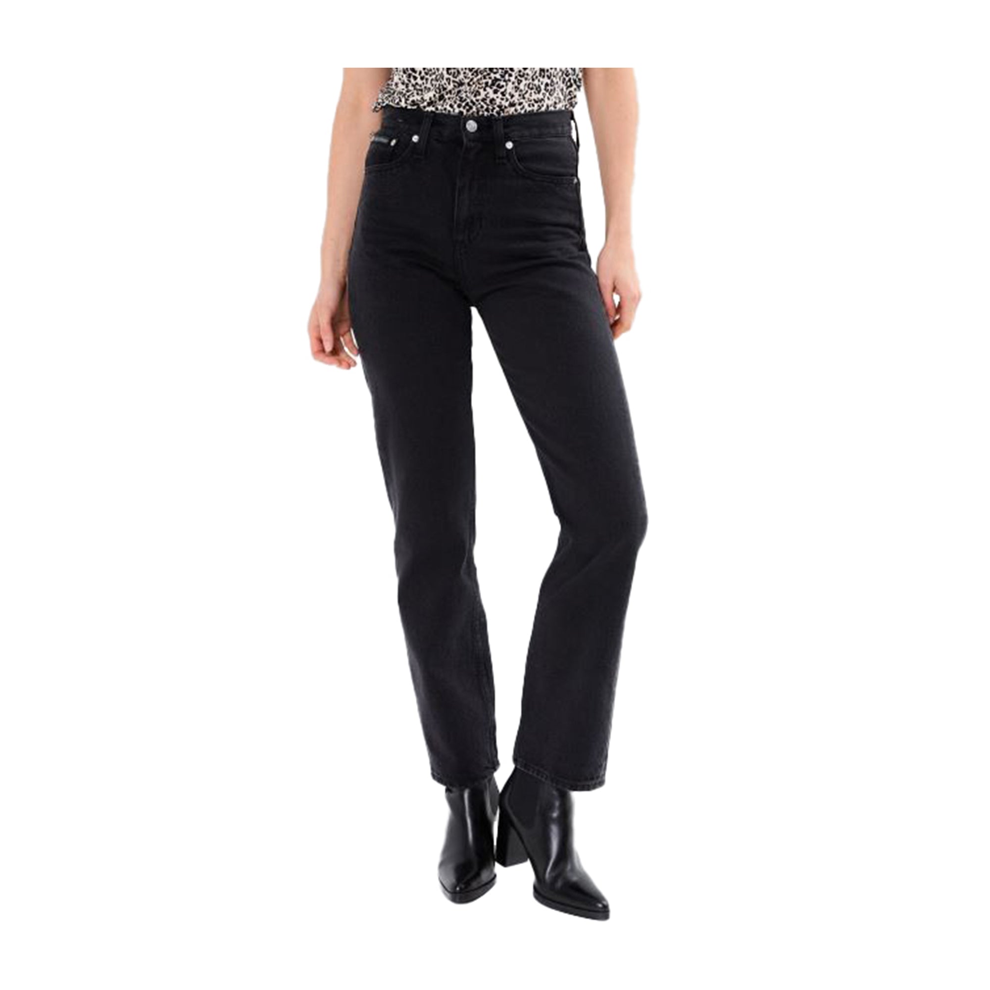 Jeans Donna a vita alta Nero