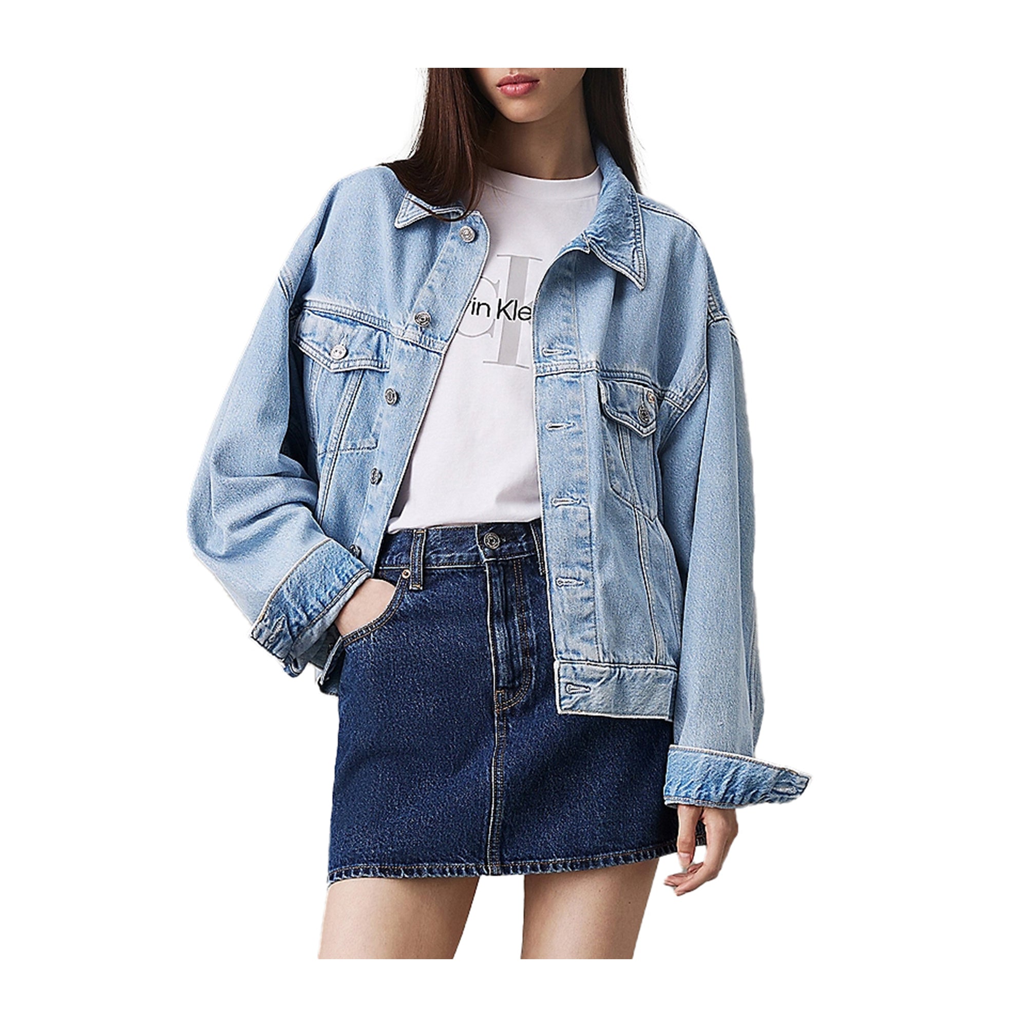 Giacca di Jeans Donna squadrata