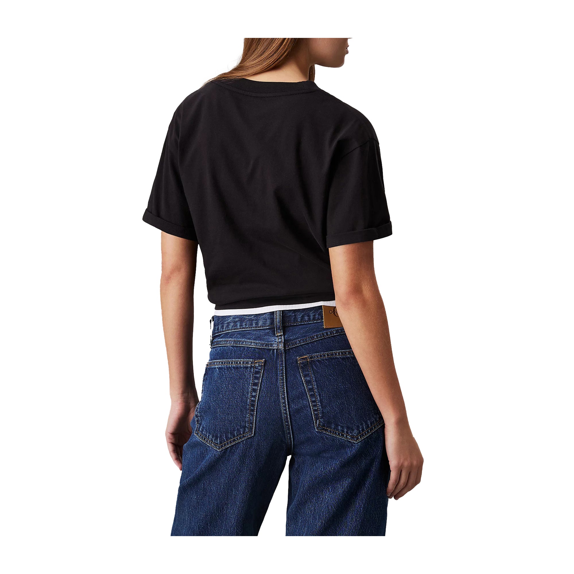 T-shirt Donna Calvin Klein Relaxed Logo in Rilievo