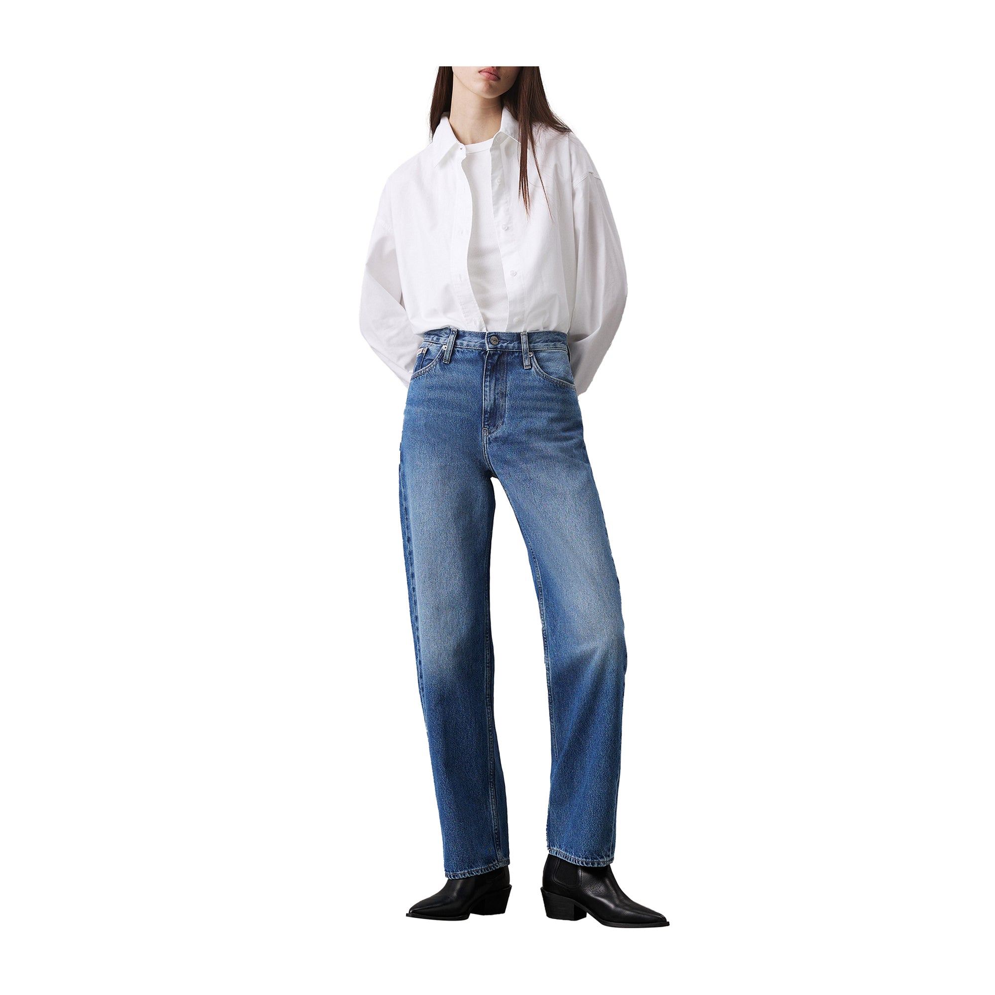 Camicia Donna Relaxed Oxford Bianco