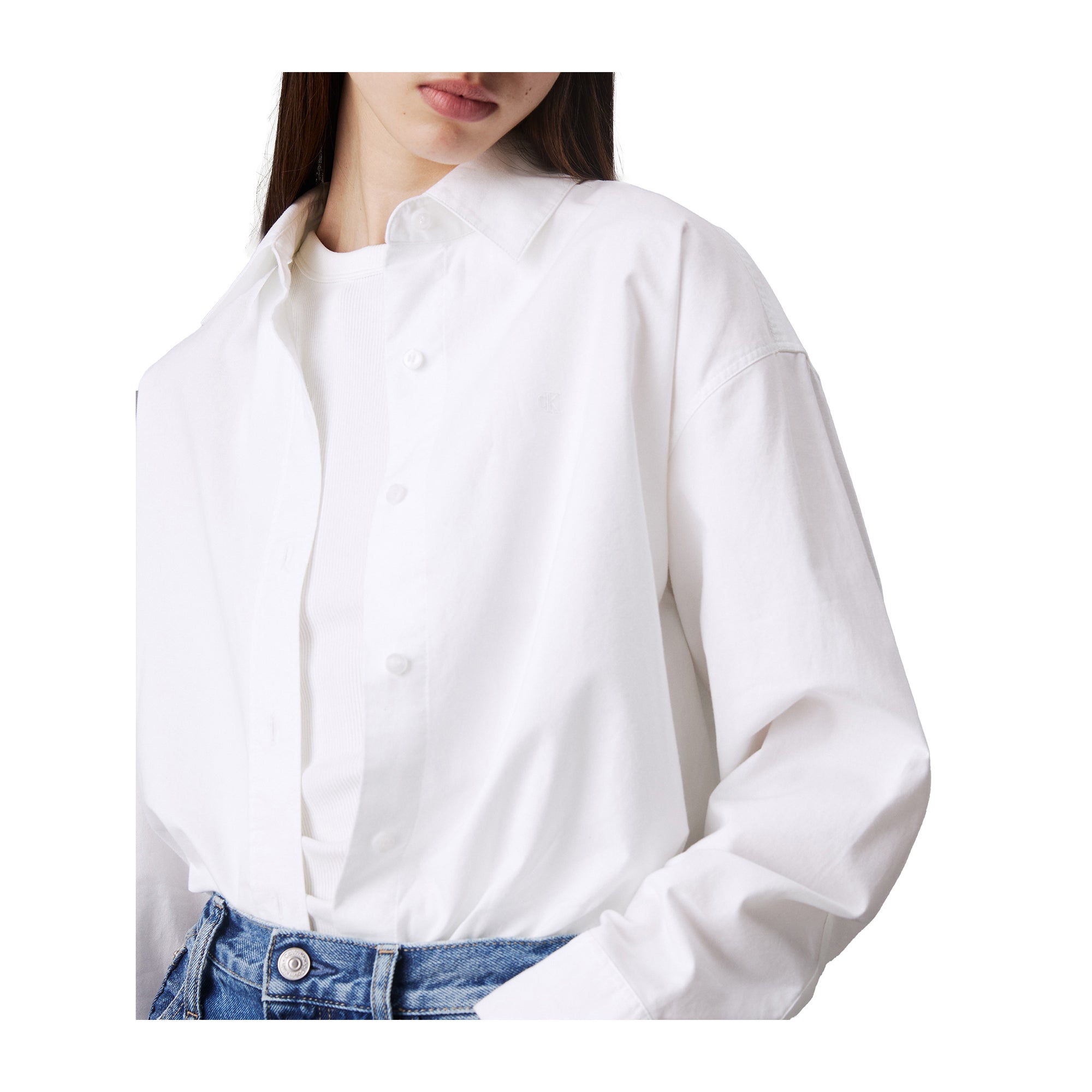 Camicia Donna Relaxed Oxford Bianco