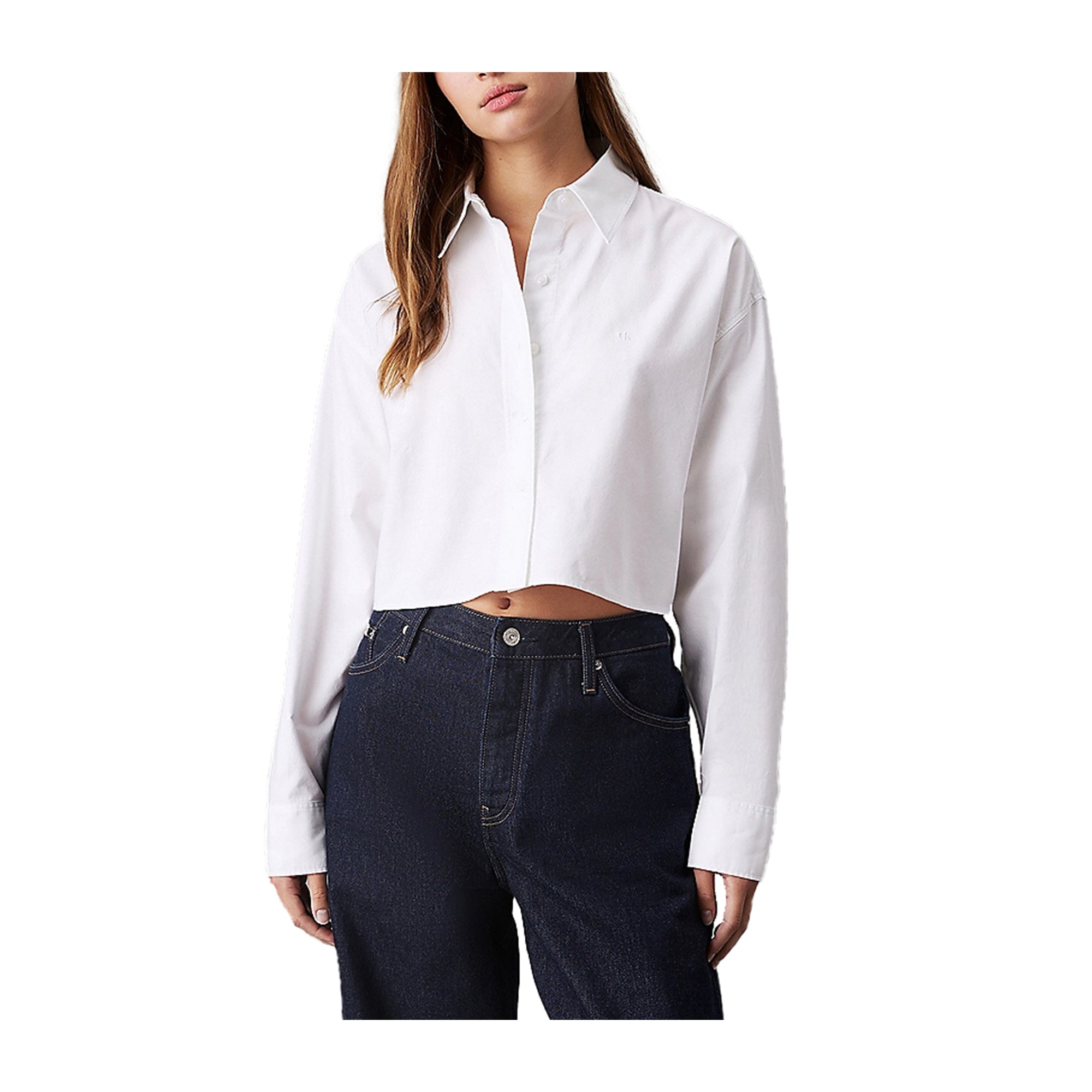 Camicia Donna cropped Oxford Bianco