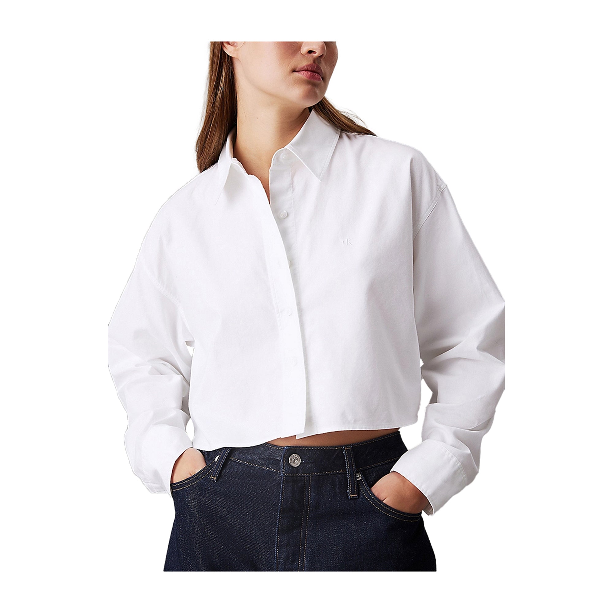 Camicia Donna cropped Oxford Bianco