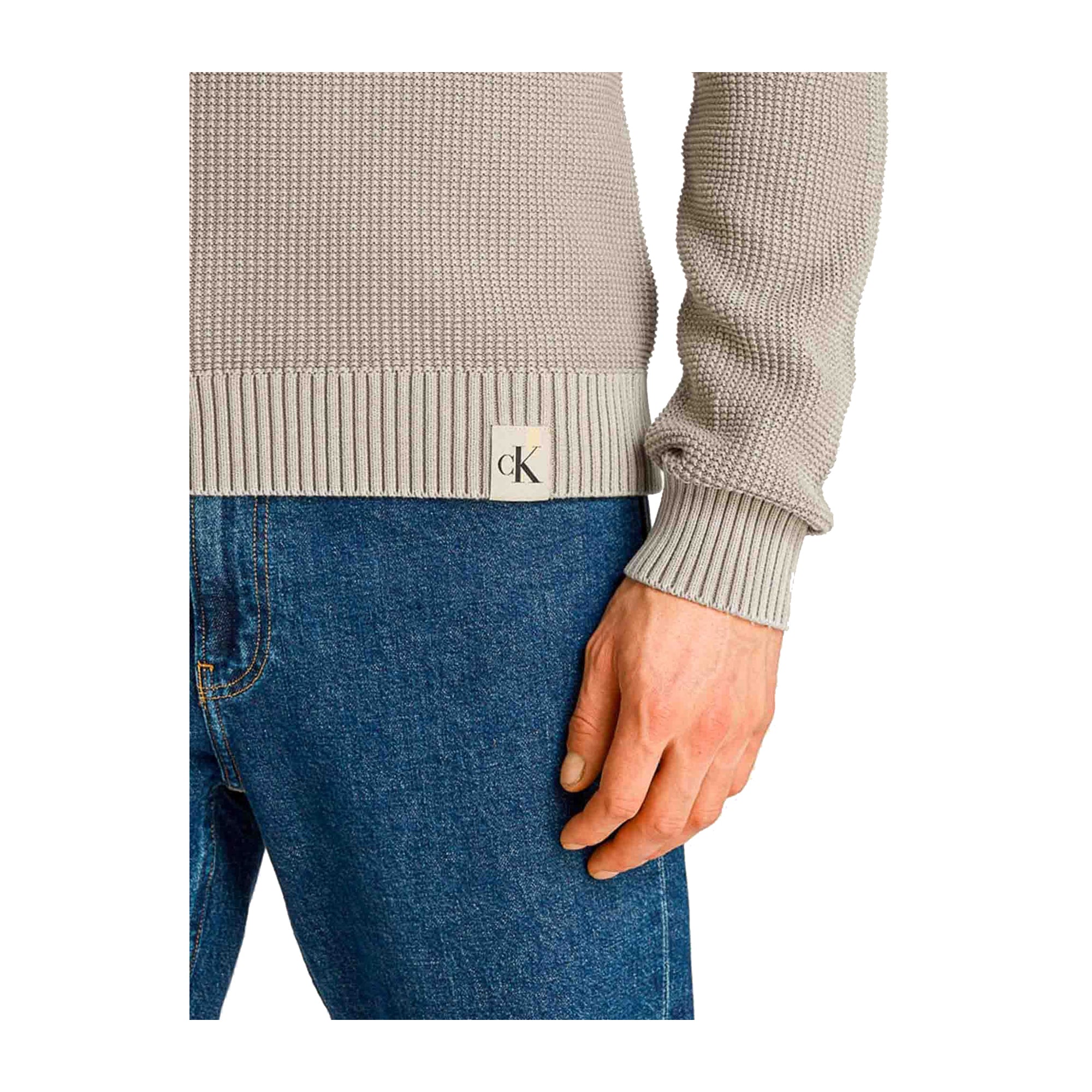 Pullover Uomo Raglan Grigio girocollo