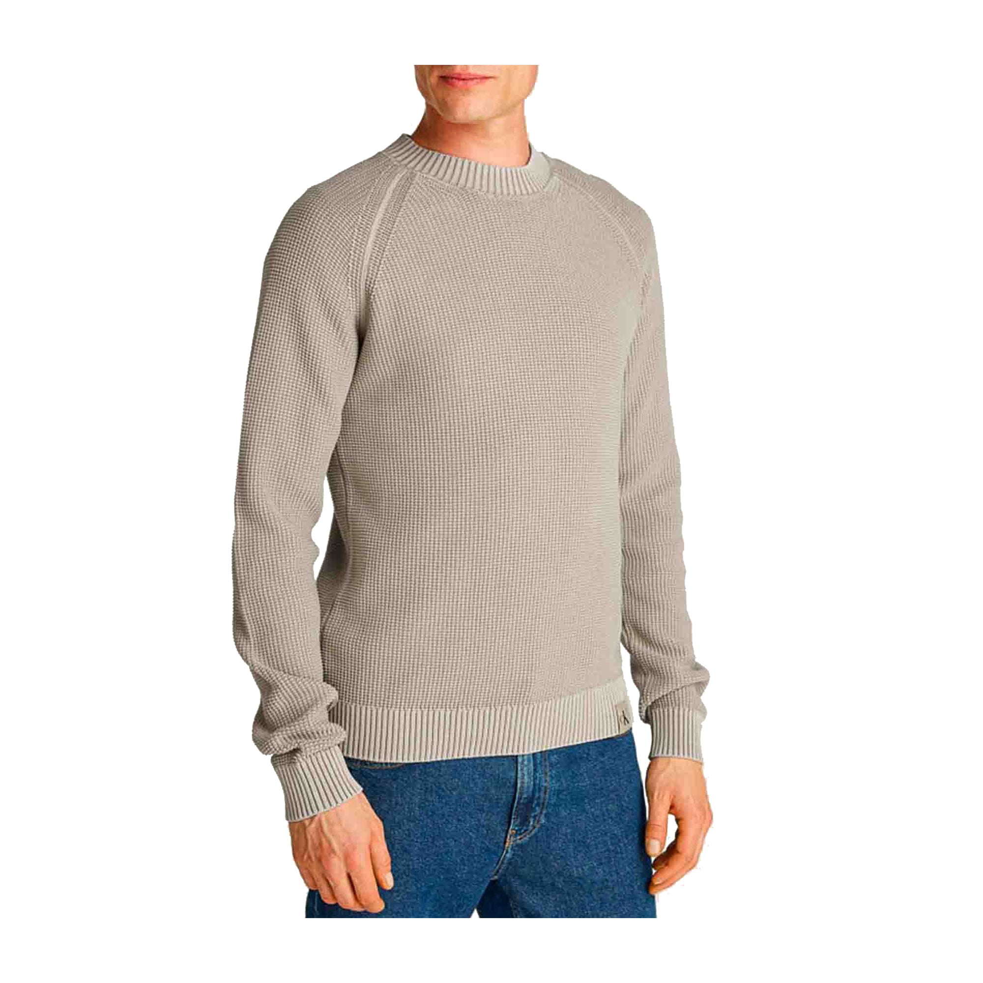 Pullover Uomo Raglan Grigio girocollo