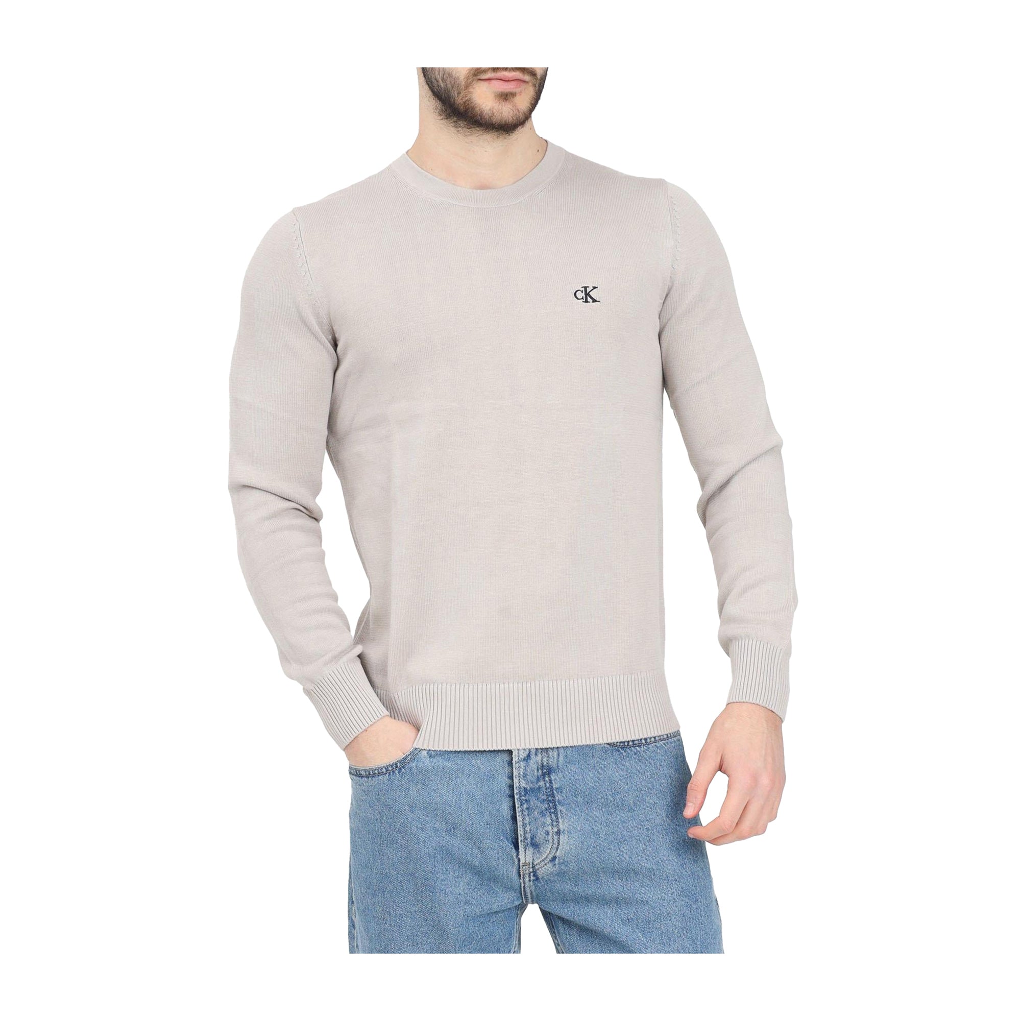 Maglione Uomo Calvin Klein Modern Crew Beige