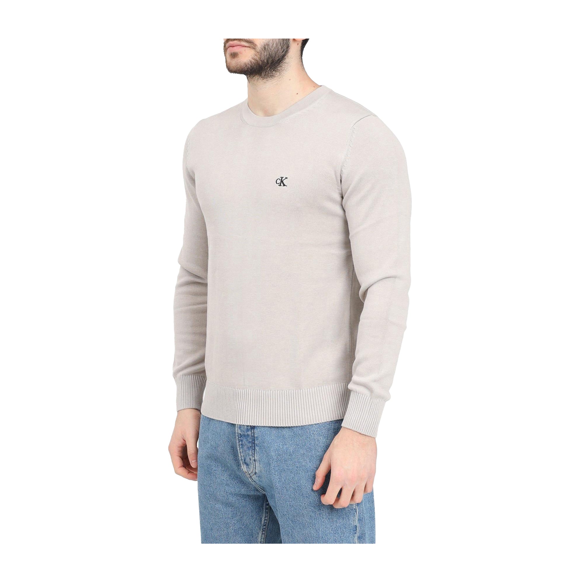 Maglione Uomo Calvin Klein Modern Crew Beige