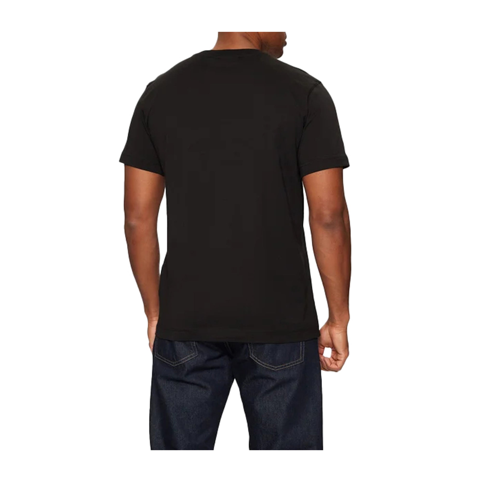 T-shirt Uomo in cotone con mini logo Nero