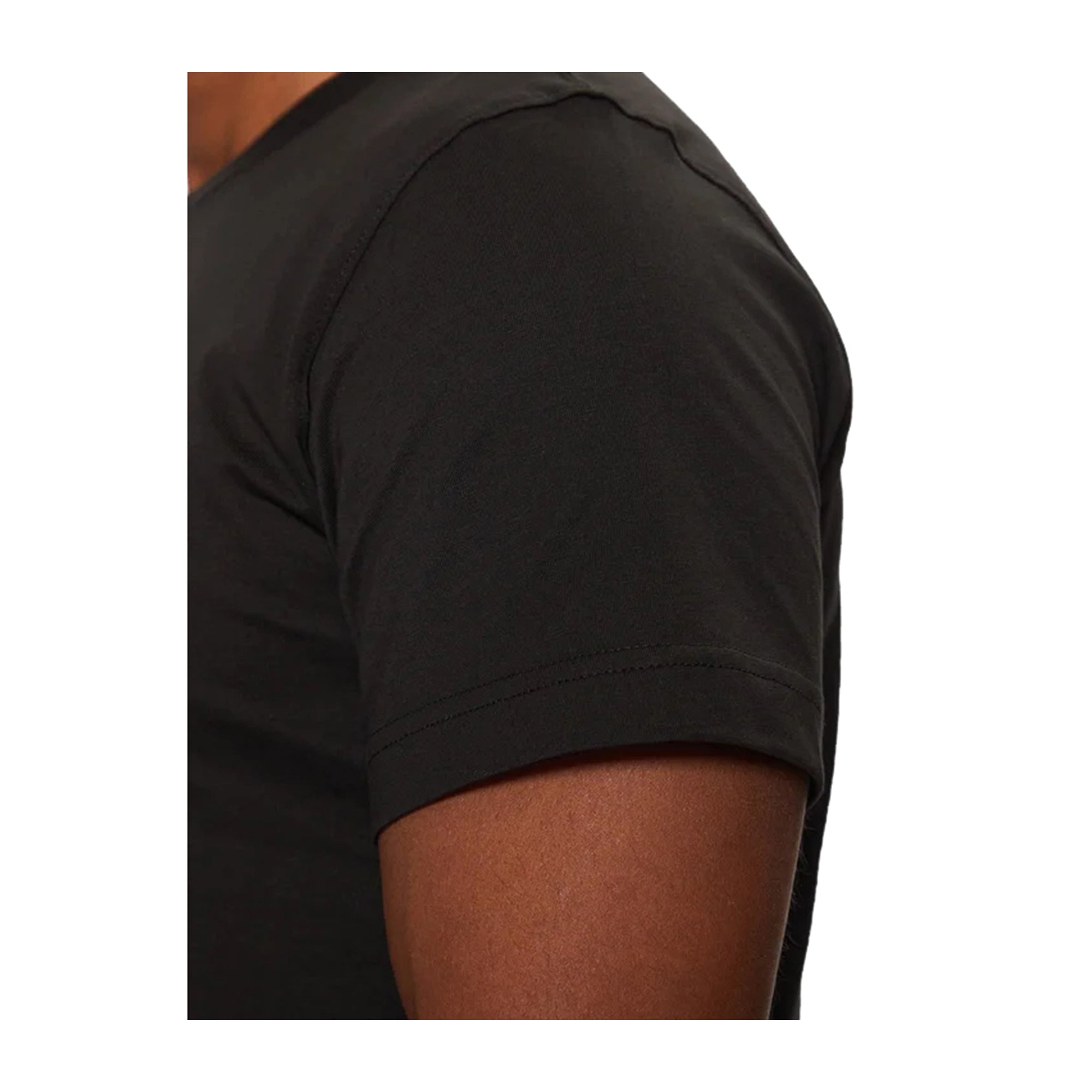 T-shirt Uomo in cotone con mini logo Nero