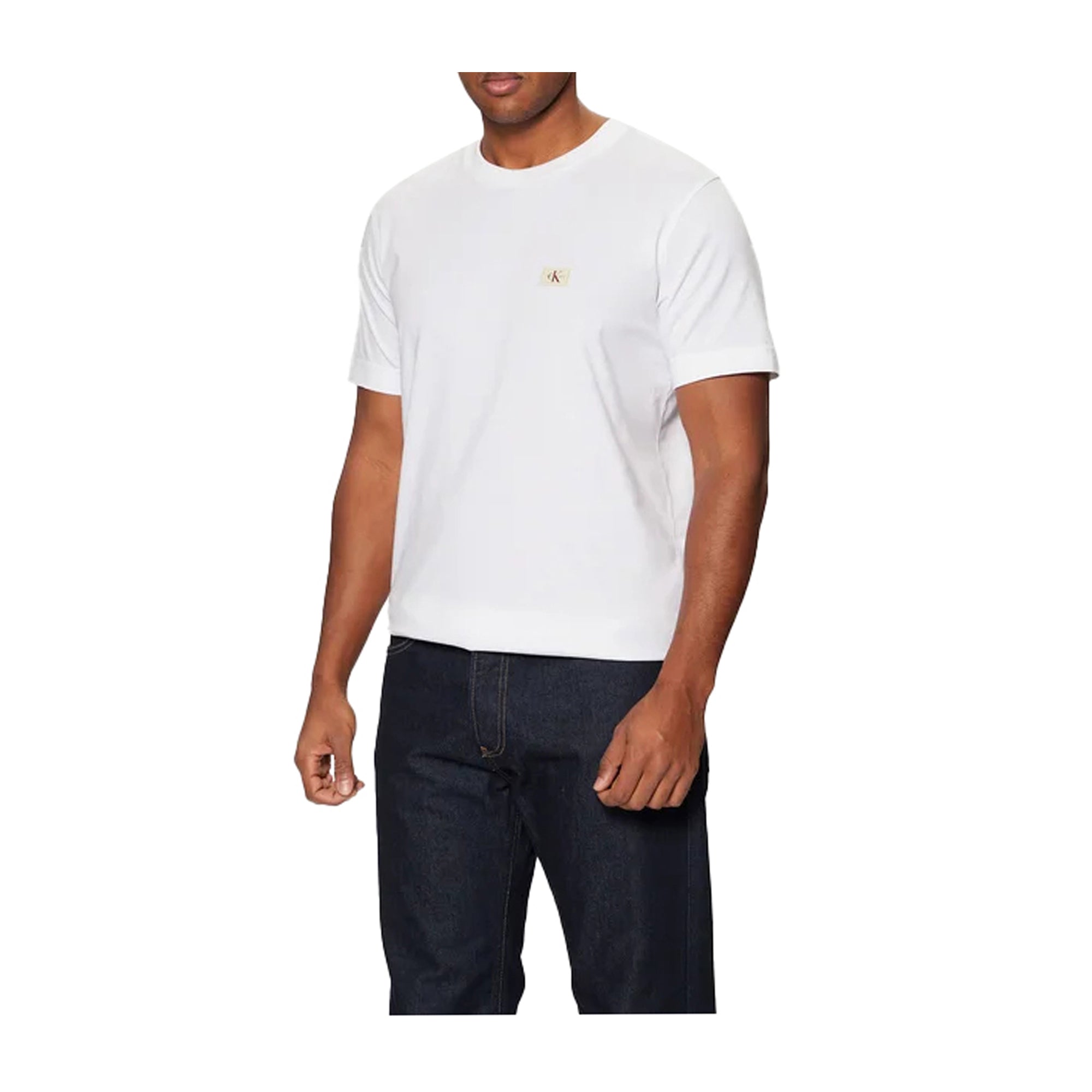 T-shirt Uomo in cotone con mini logo Bianco