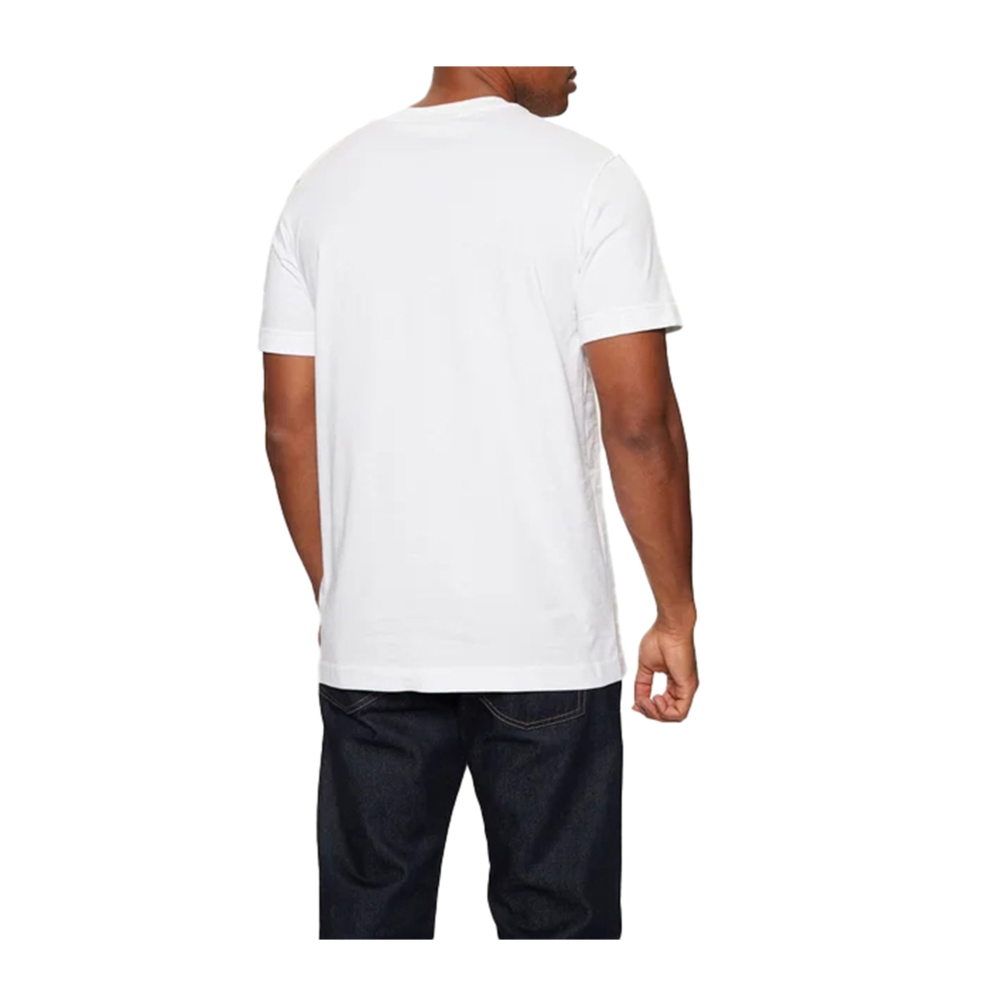 T-shirt Uomo in cotone con mini logo Bianco