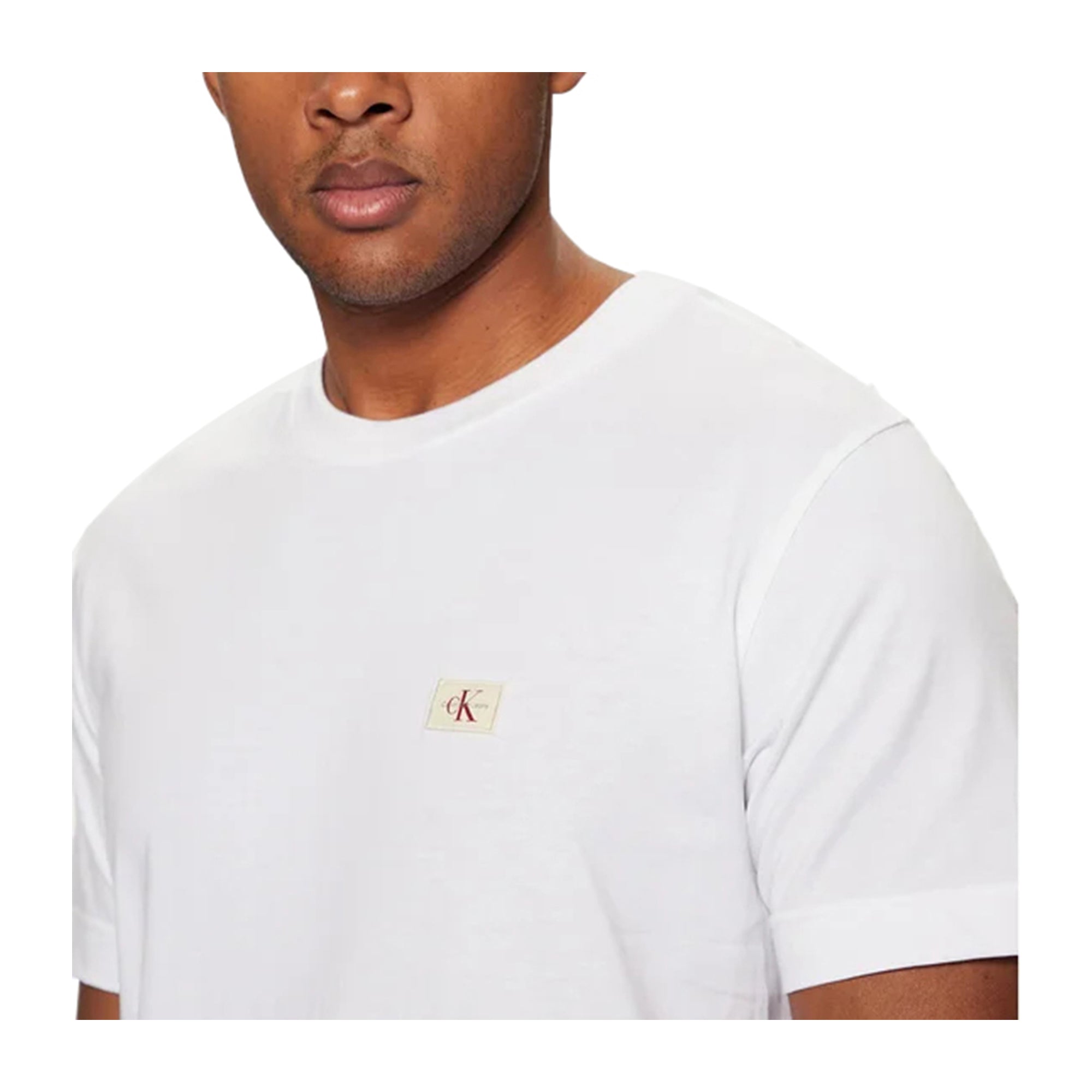 T-shirt Uomo in cotone con mini logo Bianco